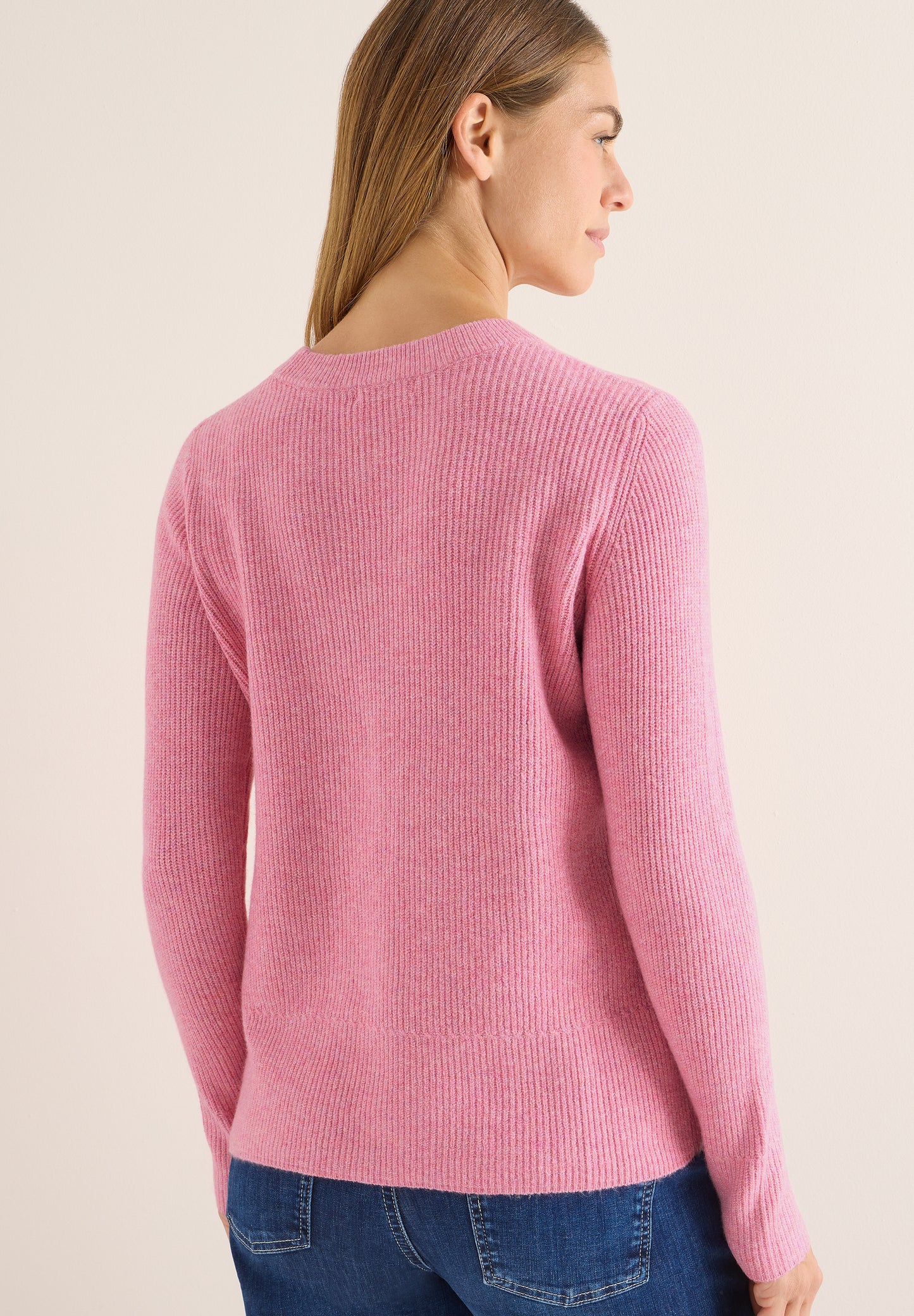 CECIL Pullover mit Strukturdetails - Farbe: dark blossom melange