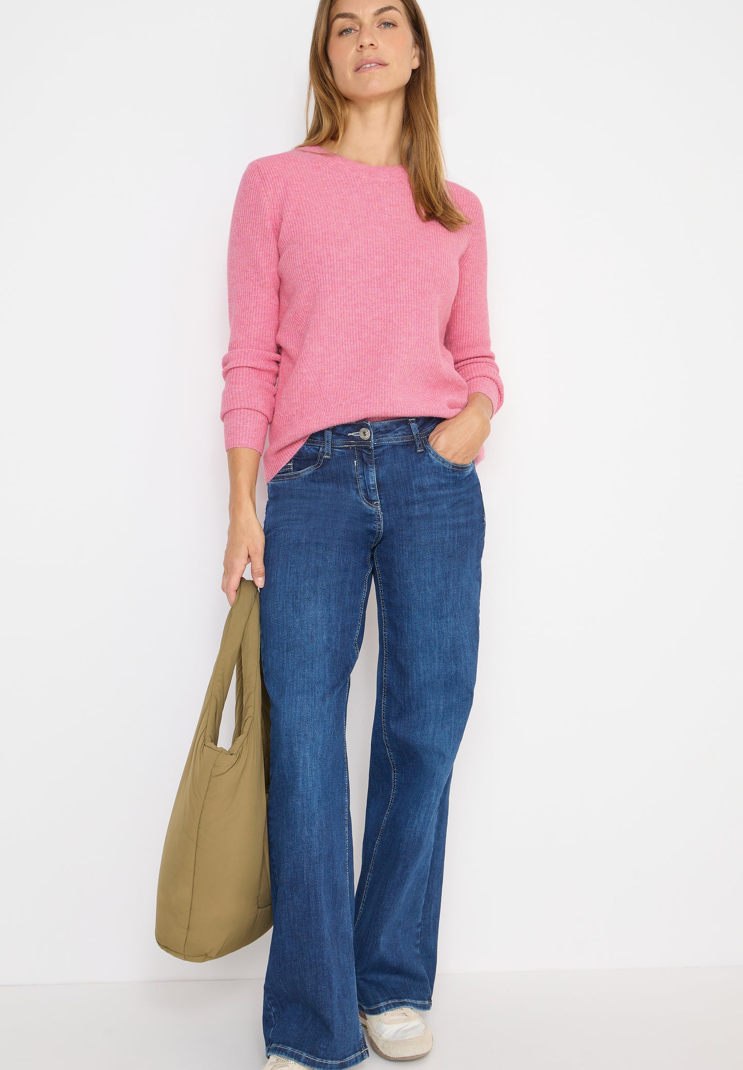CECIL Pullover mit Strukturdetails - Farbe: dark blossom melange
