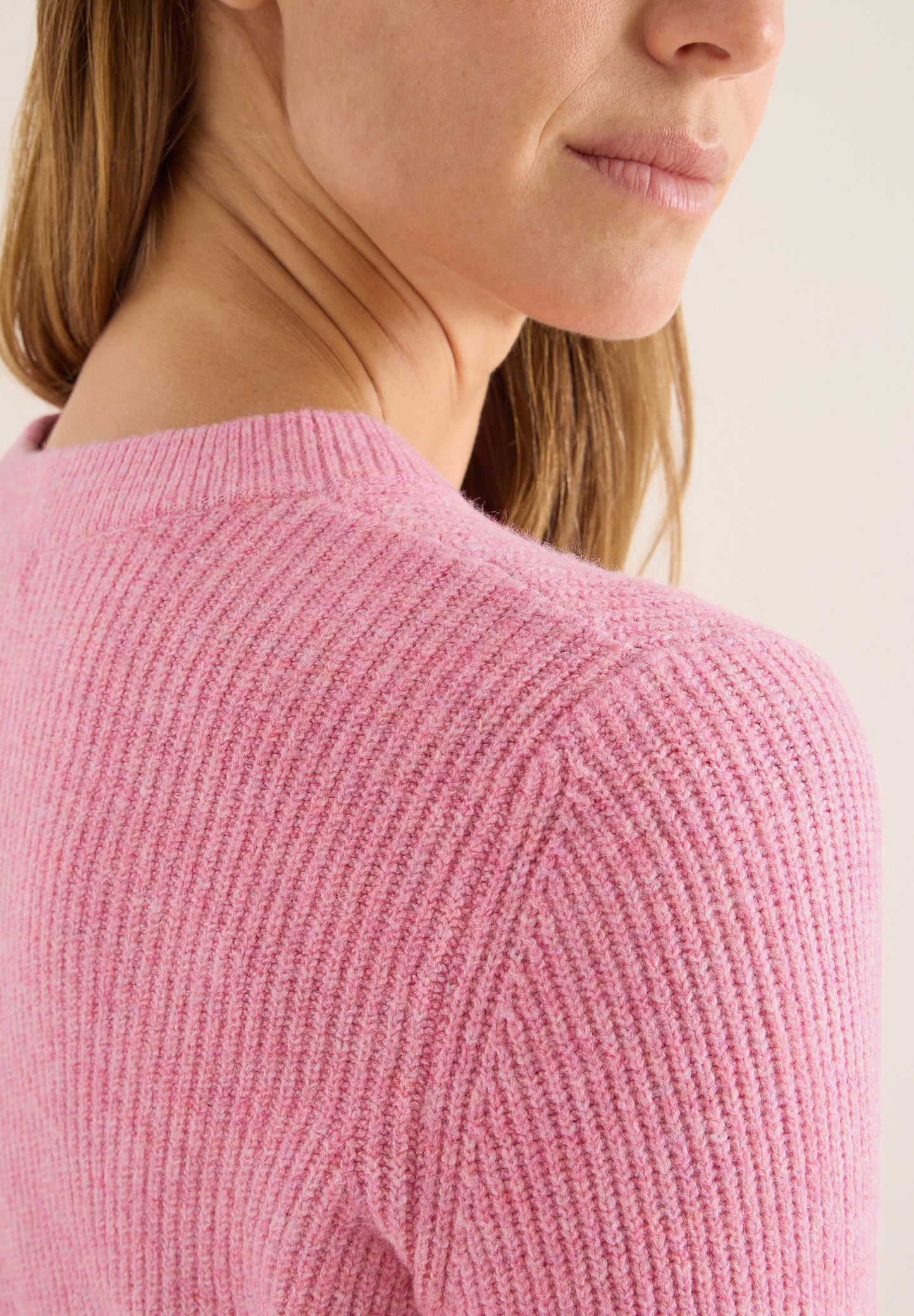 CECIL Pullover mit Strukturdetails - Farbe: dark blossom melange