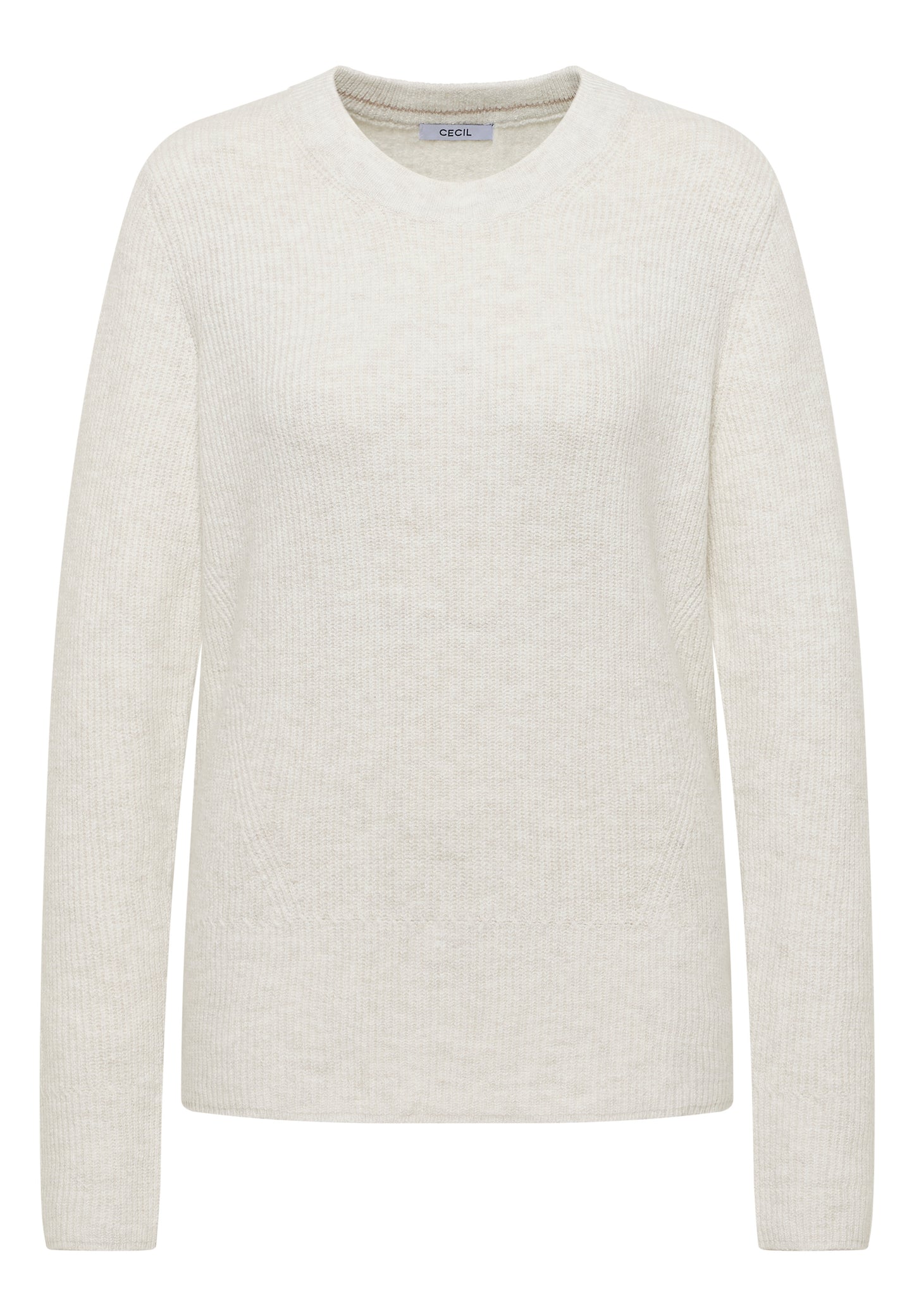 CECIL Pullover mit Strukturdetails - Farbe: eggshell melange