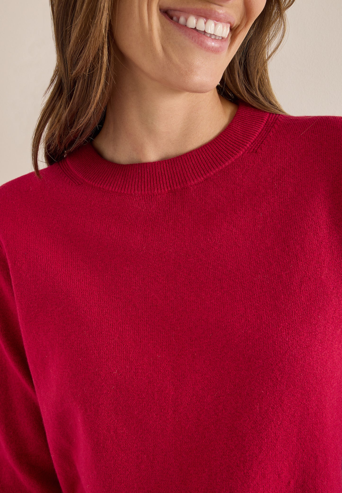 CECIL Softer Rundhals Pullover - Farbe: beaujolais red