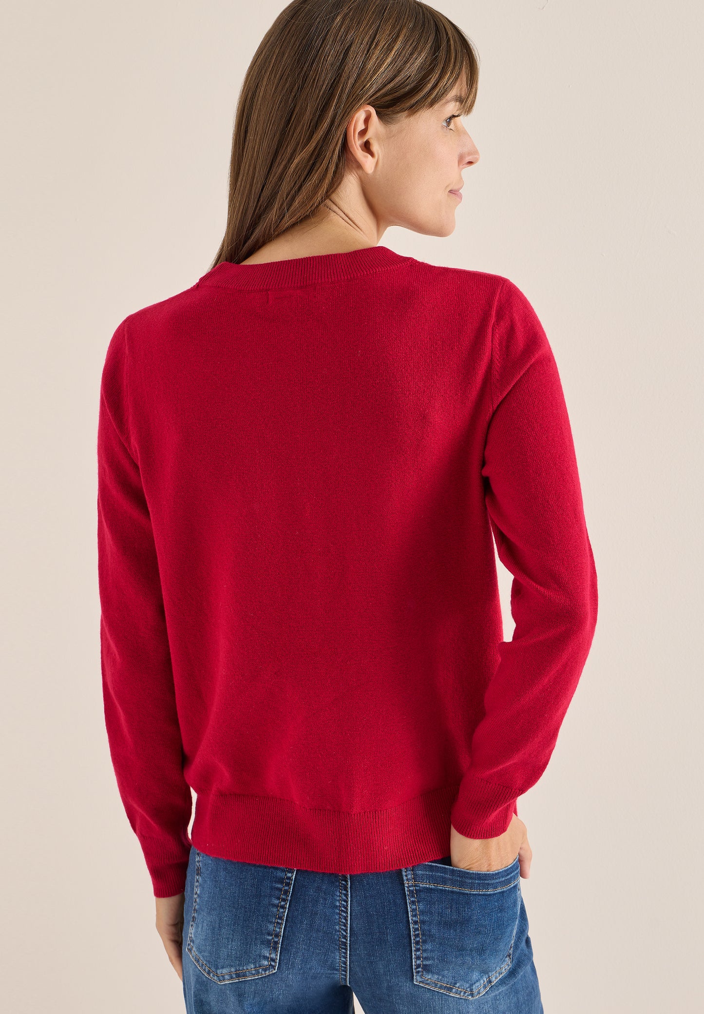 CECIL Softer Rundhals Pullover - Farbe: beaujolais red