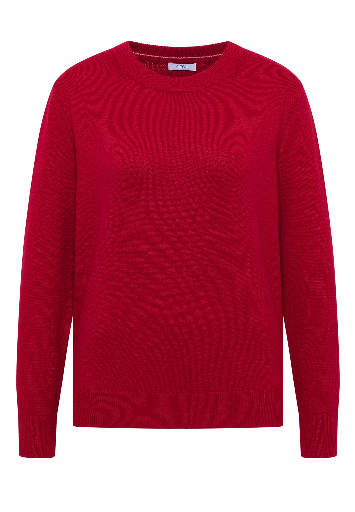 CECIL Softer Rundhals Pullover - Farbe: beaujolais red