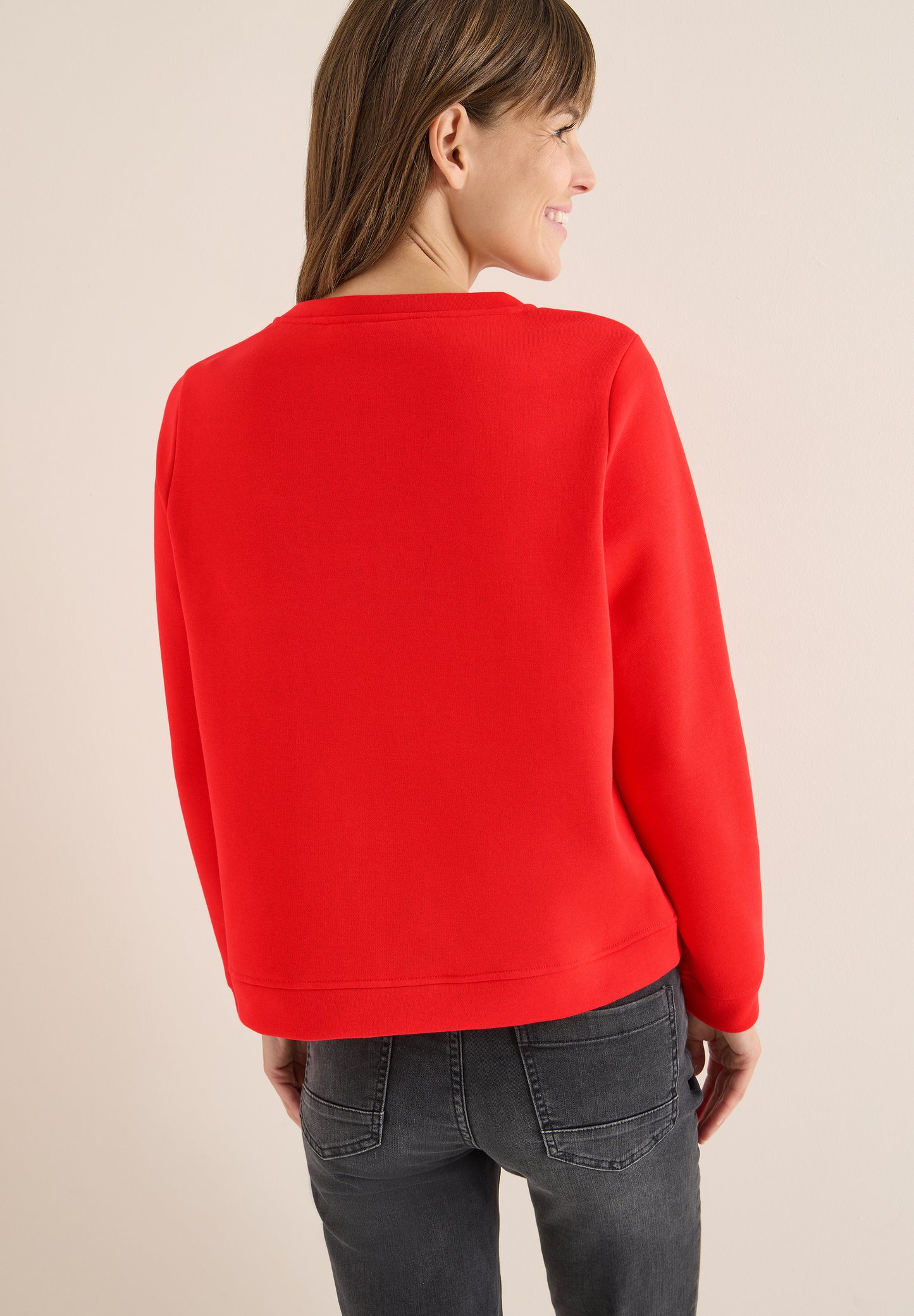 CECIL Sweatshirt mit Stickerei - Farbe: pumpkin orange