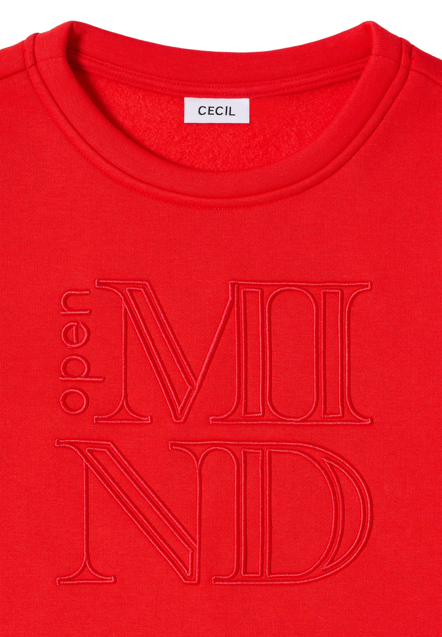 CECIL Sweatshirt mit Stickerei - Farbe: pumpkin orange