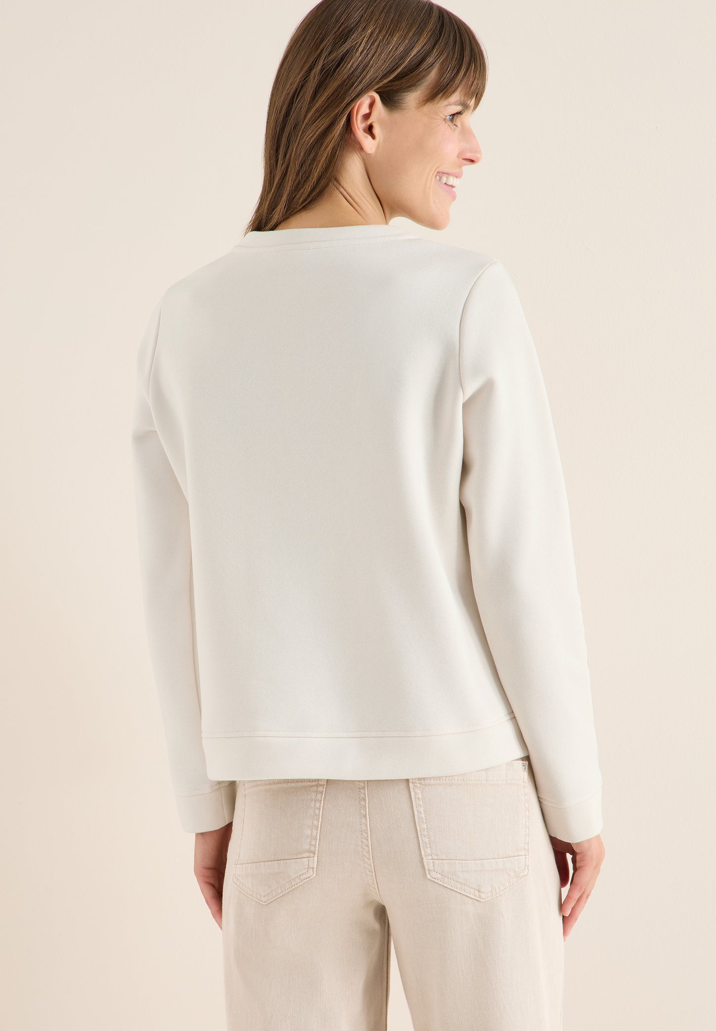 CECIL Sweatshirt mit Stickerei - Farbe: light greige