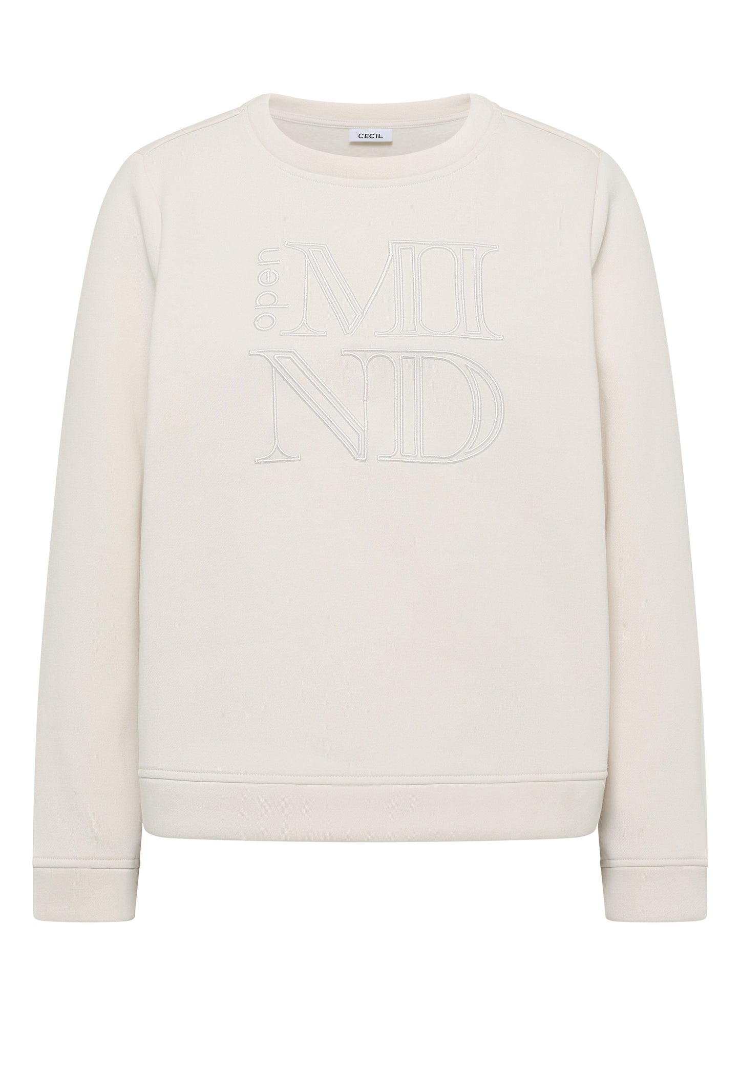 CECIL Sweatshirt mit Stickerei - Farbe: light greige