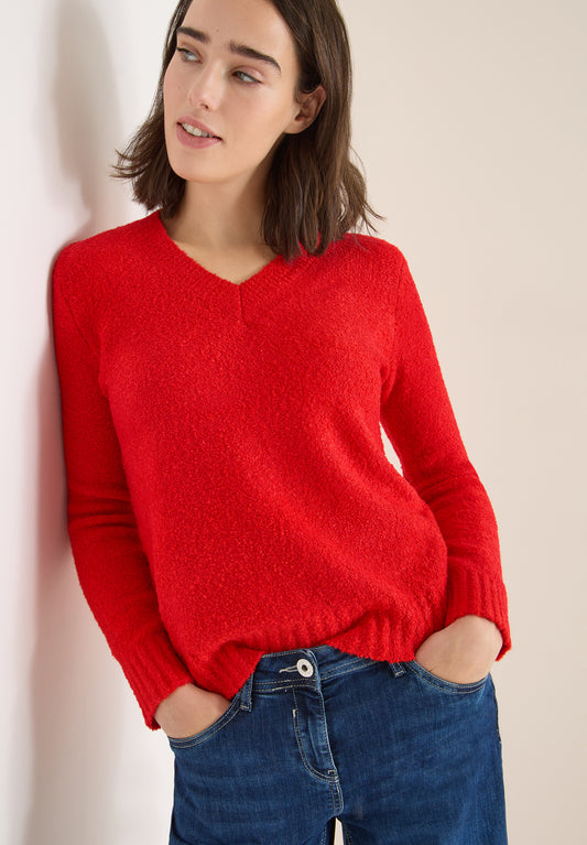 CECIL V-Neck Pullover - Farbe: pumkin orange