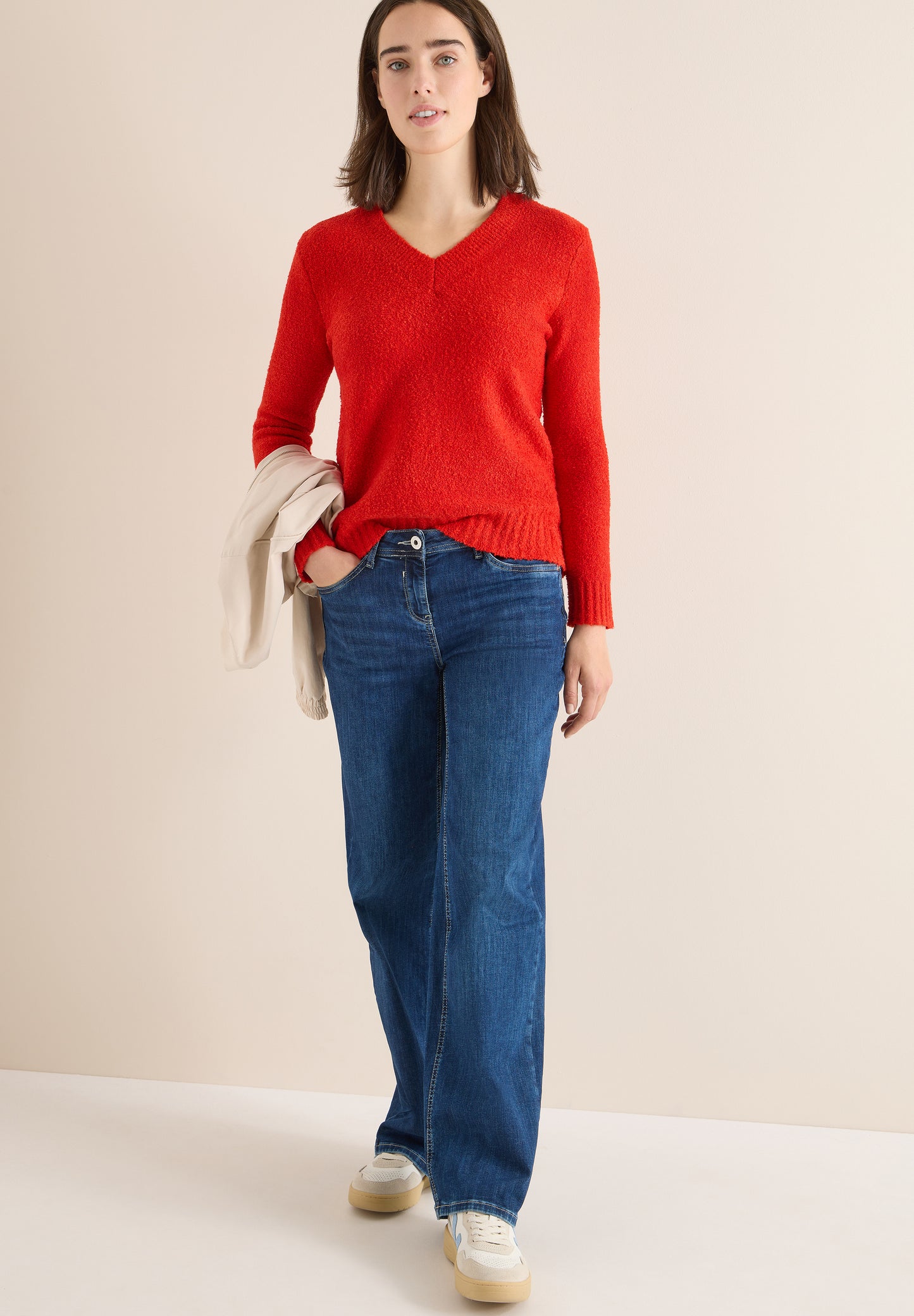 CECIL V-Neck Pullover - Farbe: pumkin orange