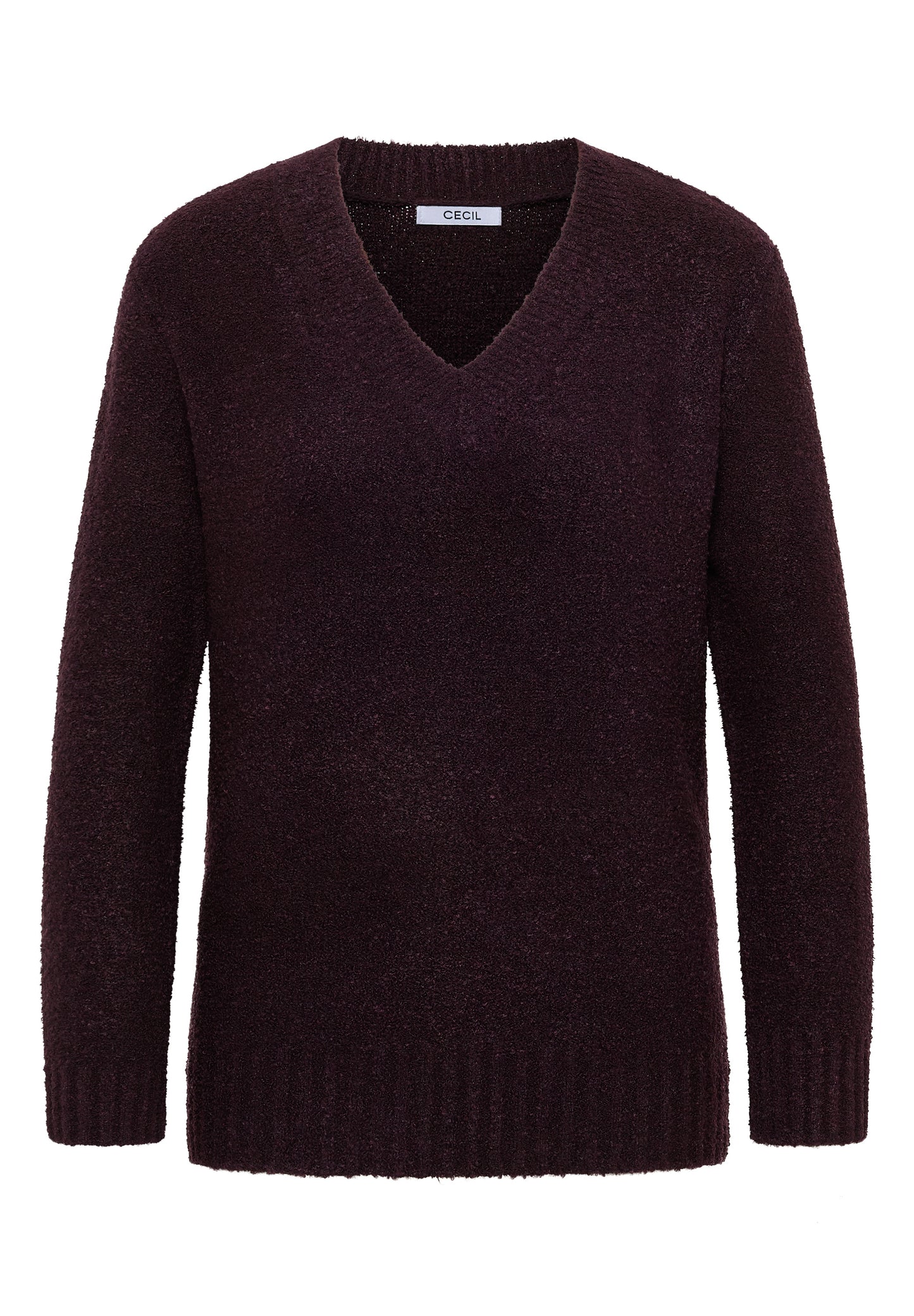 CECIL V-Neck Pullover - Farbe: eggplant red