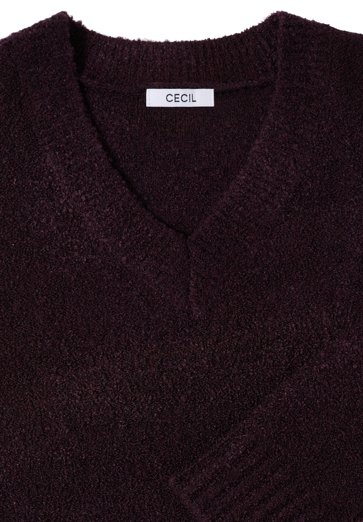 CECIL V-Neck Pullover - Farbe: eggplant red