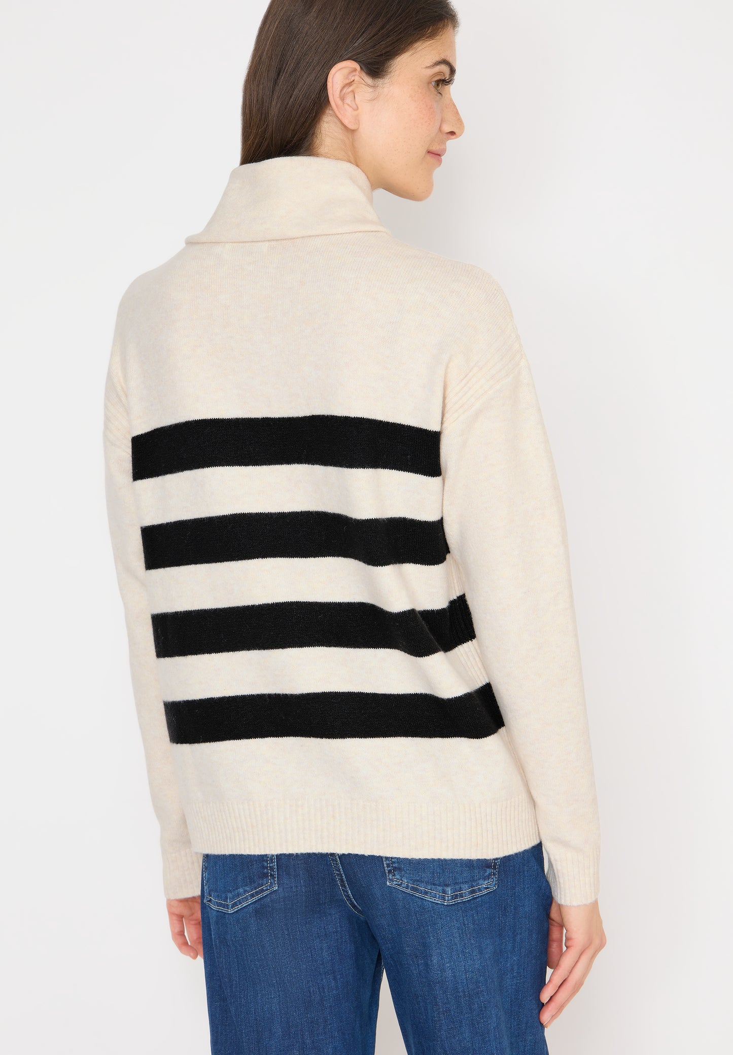 CECIL Softer Rollkragenpullover - Farbe: light greige melange