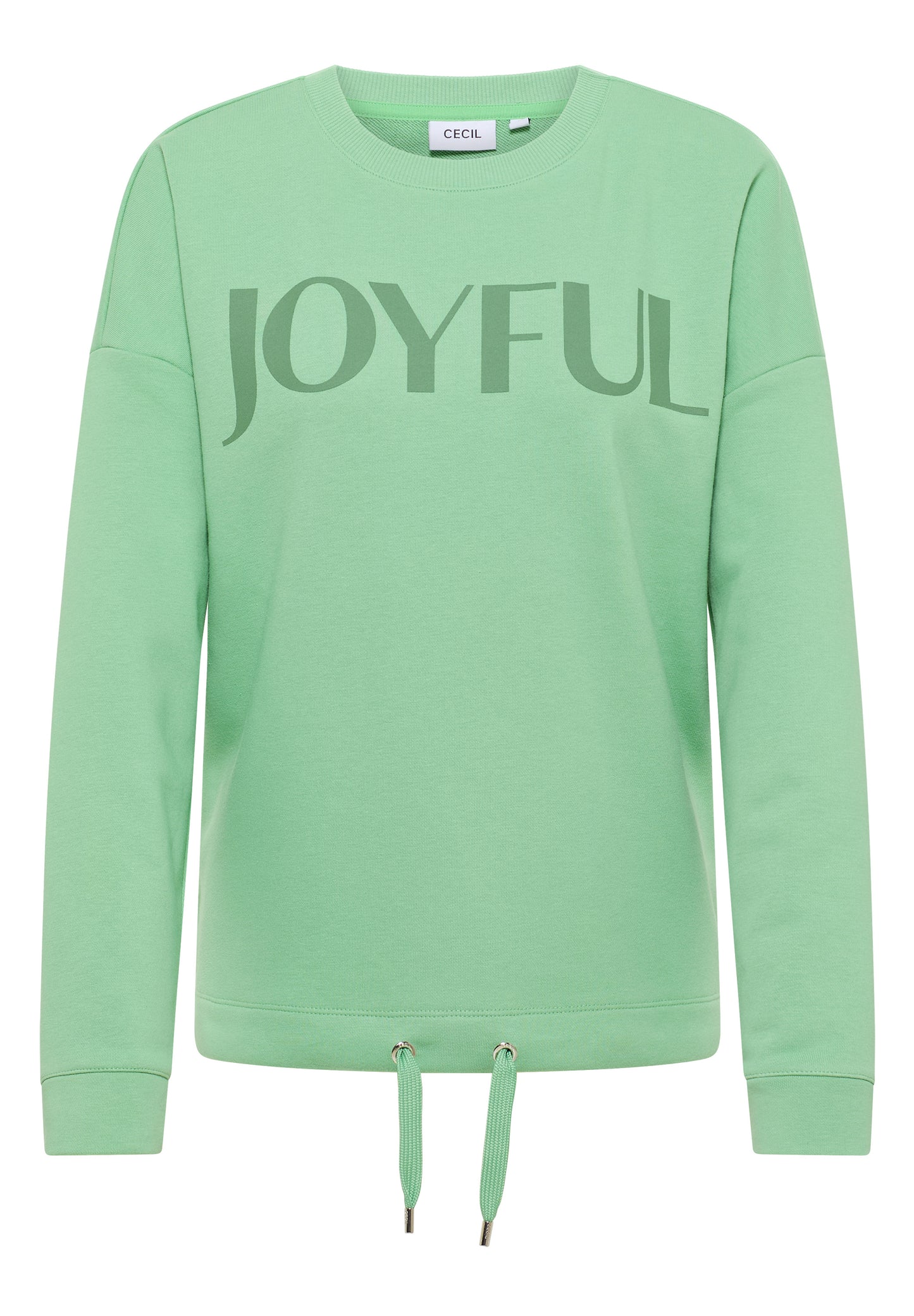 CECIL Sweatshirt mit Tunnelzug - Farbe: fennel green