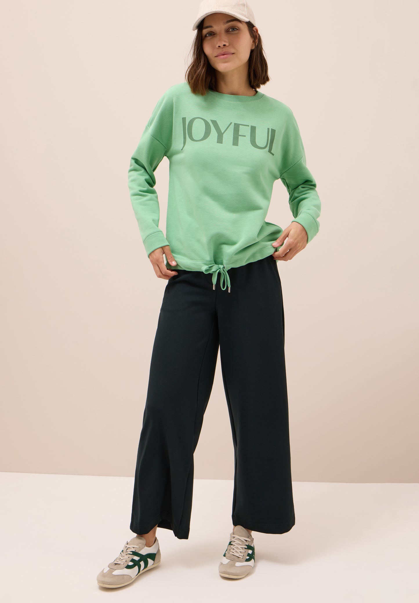 CECIL Sweatshirt mit Tunnelzug - Farbe: fennel green