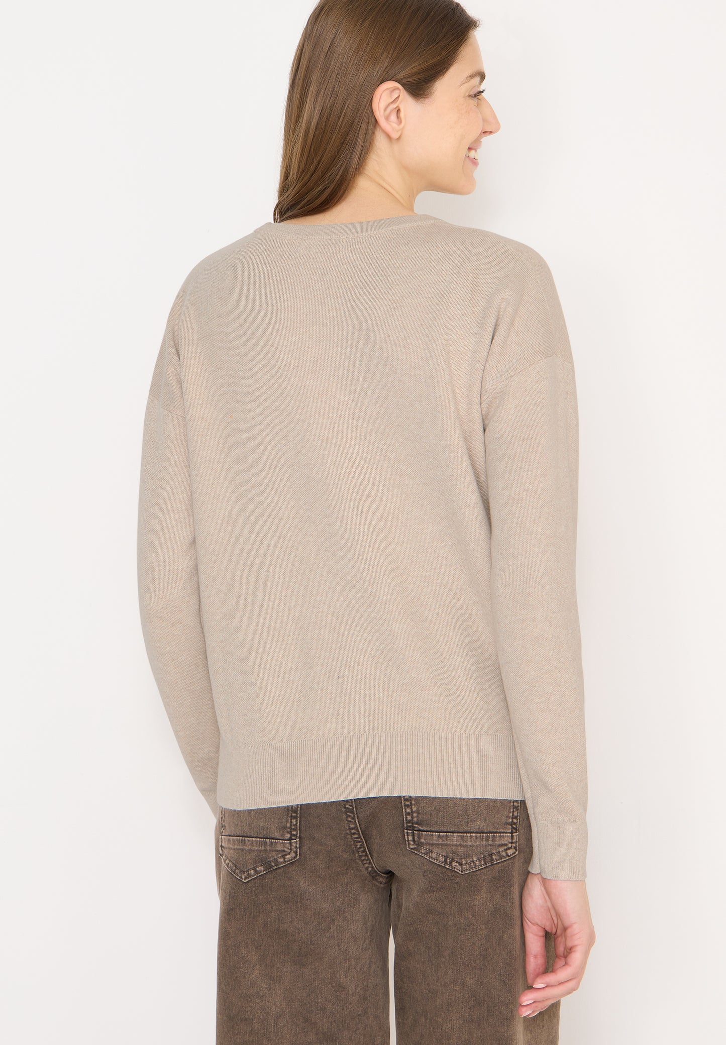 CECIL - Strick Sweatshirt - Farbe: desert beige melange