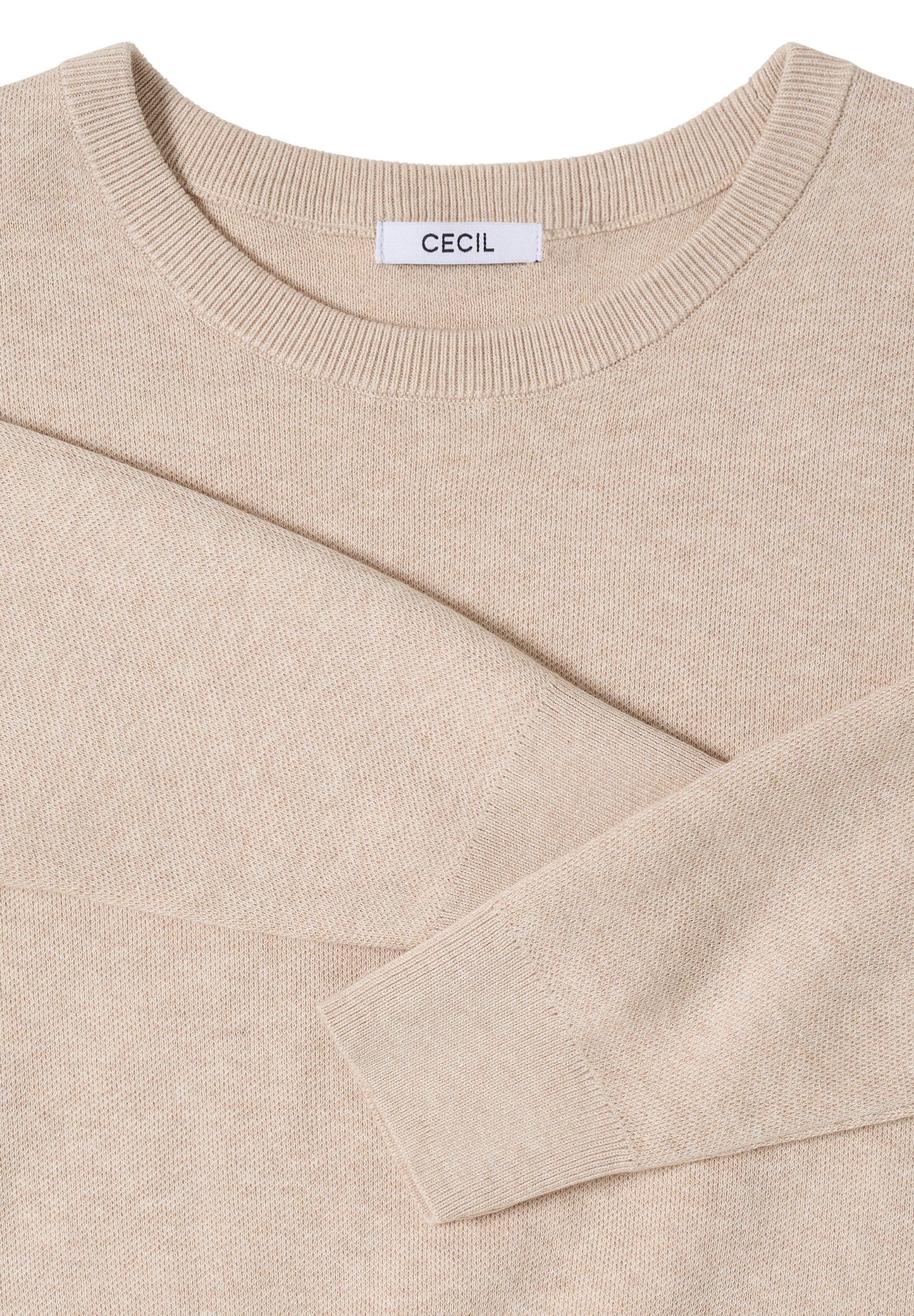 CECIL - Strick Sweatshirt - Farbe: desert beige melange