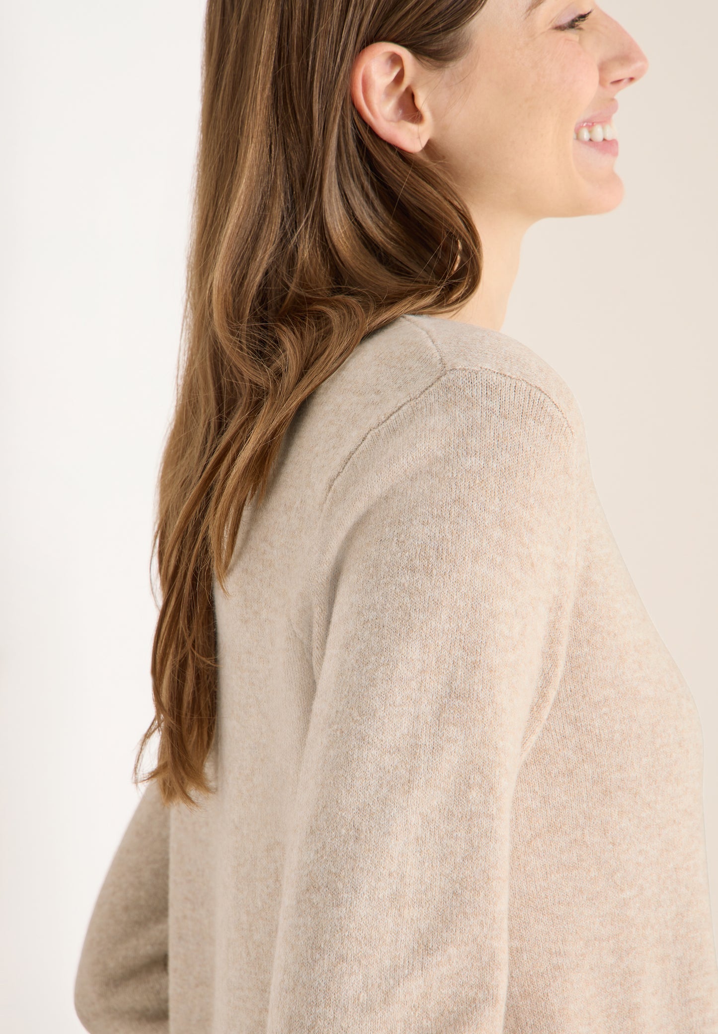 CECIL - Softer Pullover in Unifarbe - Farbe: desert beige melange