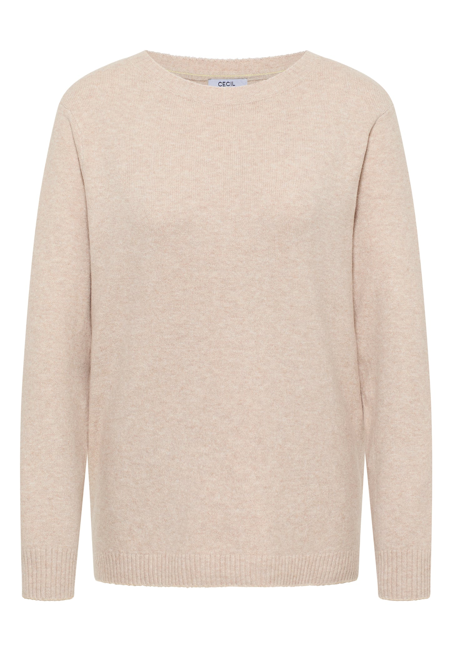 CECIL - Softer Pullover in Unifarbe - Farbe: desert beige melange