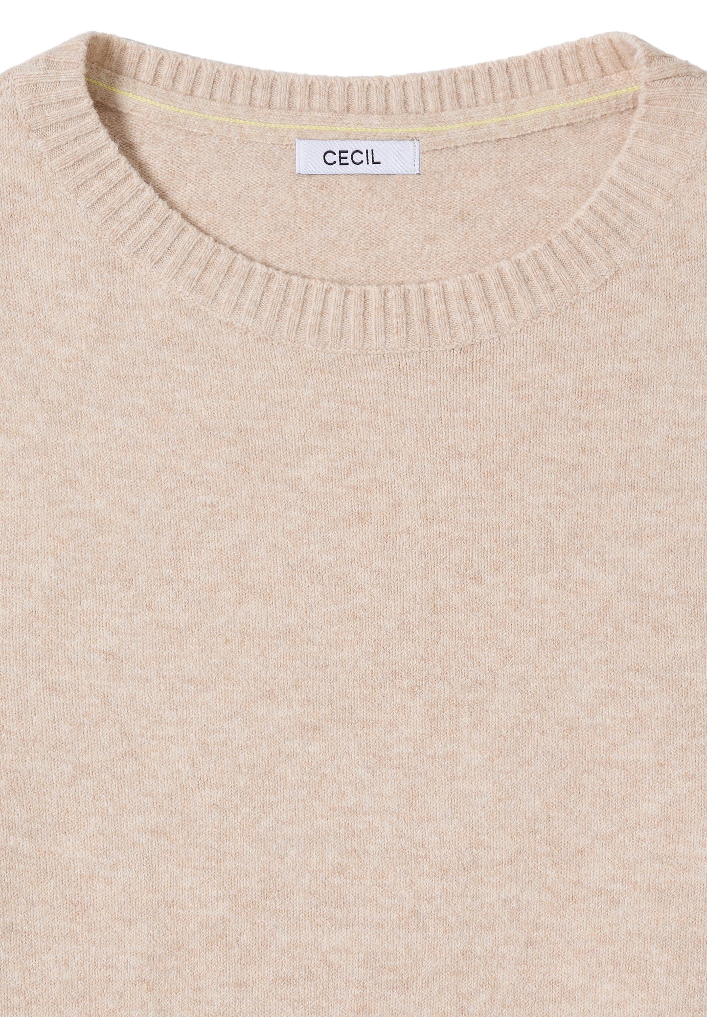 CECIL - Softer Pullover in Unifarbe - Farbe: desert beige melange