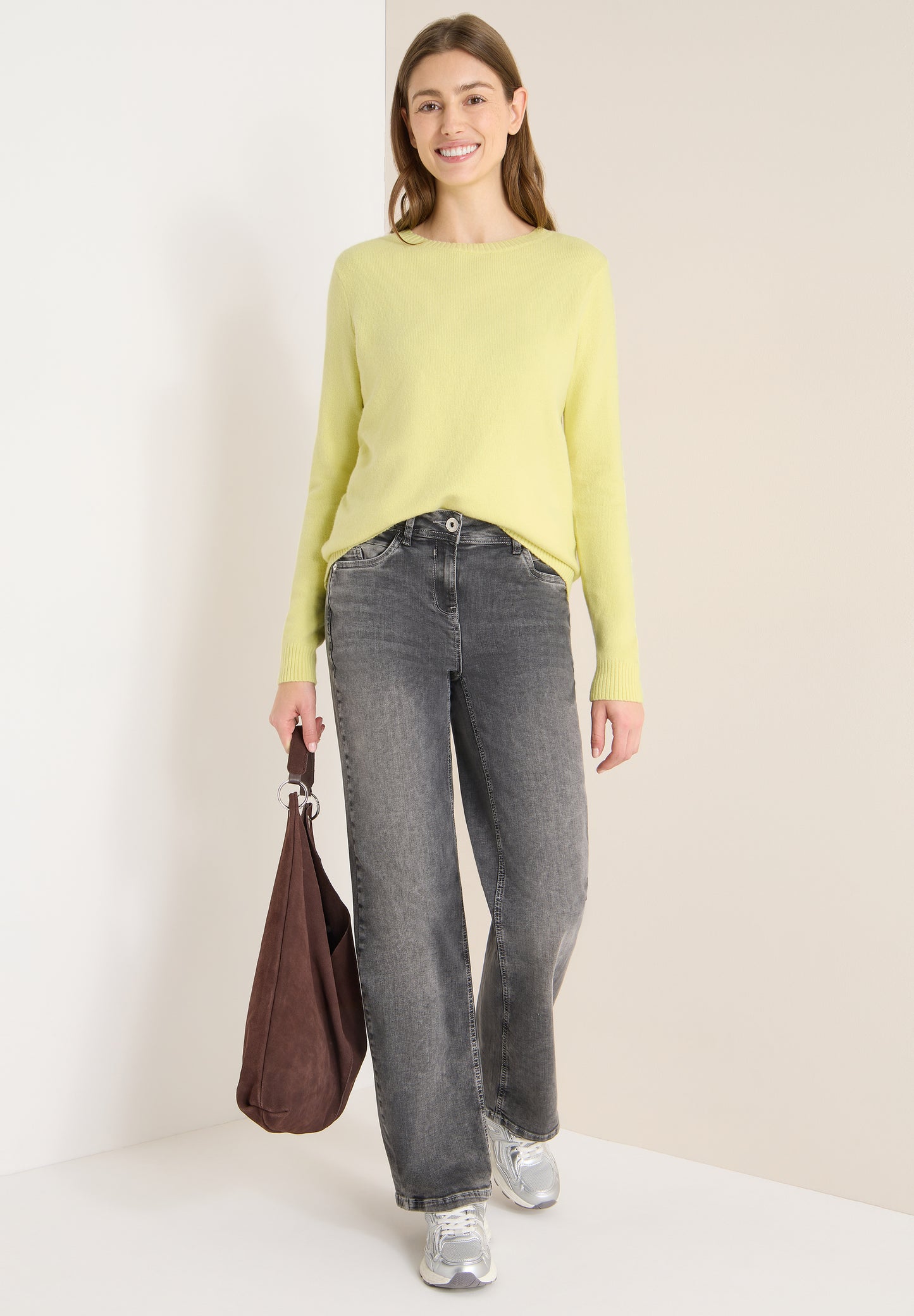 CECIL Softer Pullover In Unifarbe – Iced Yellow | 303459