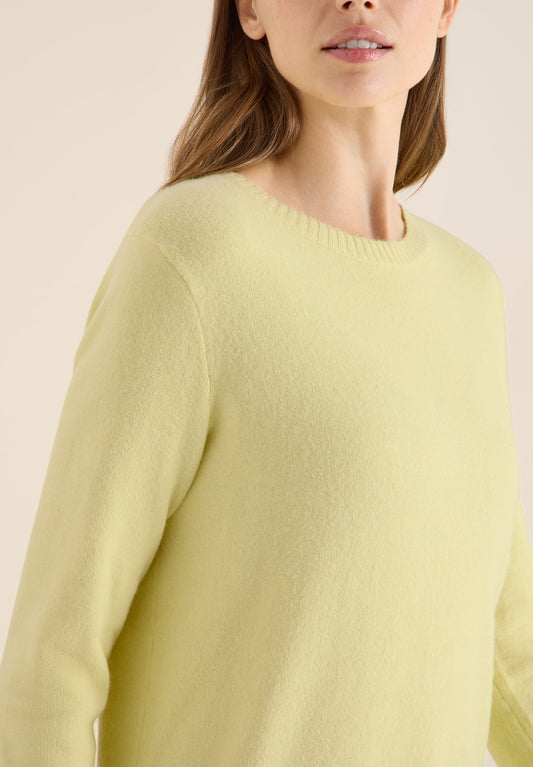 CECIL Softer Pullover In Unifarbe – Iced Yellow | 303459