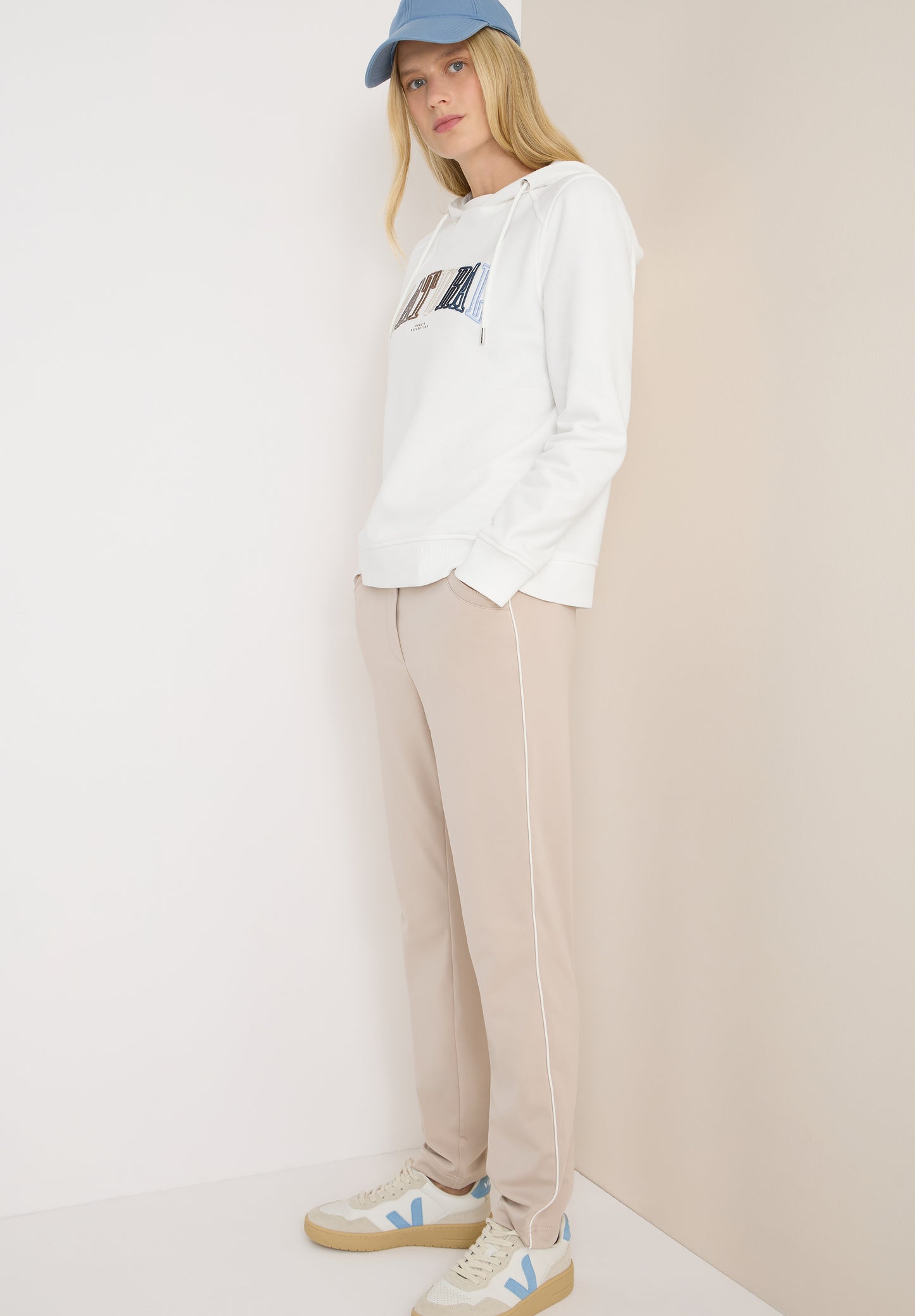 CECIL Hoodie mit Wording - Farbe: vanilla white