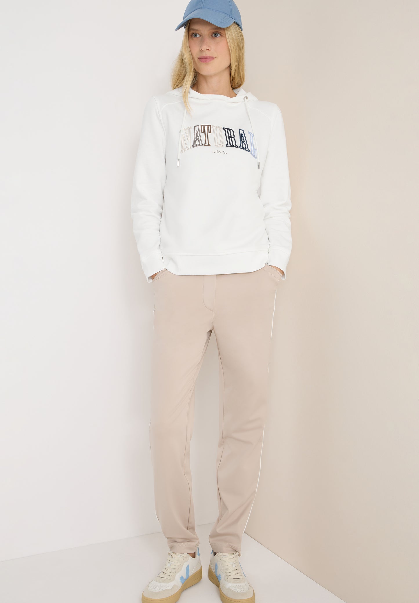 CECIL Hoodie mit Wording - Farbe: vanilla white