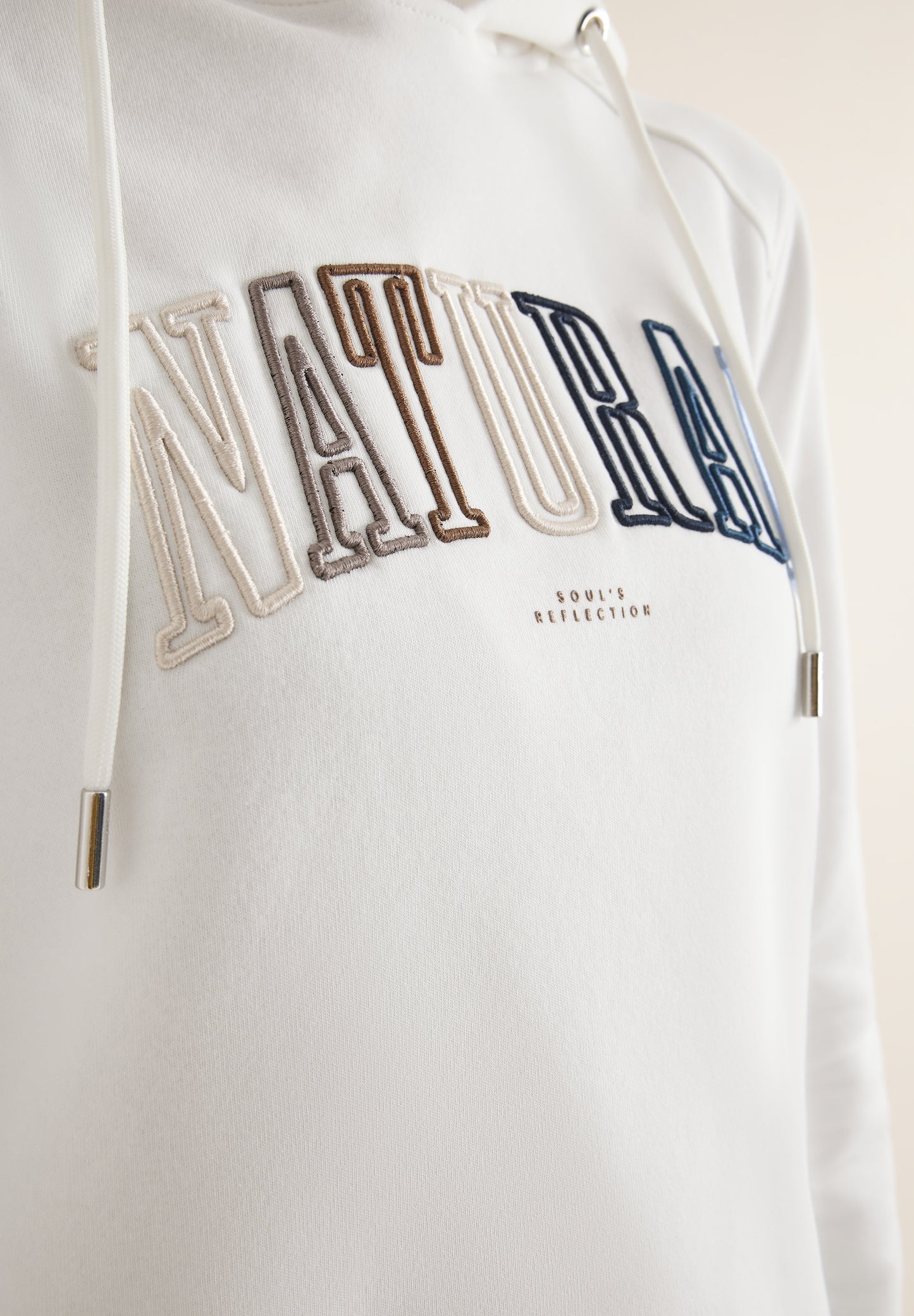 CECIL Hoodie mit Wording - Farbe: vanilla white