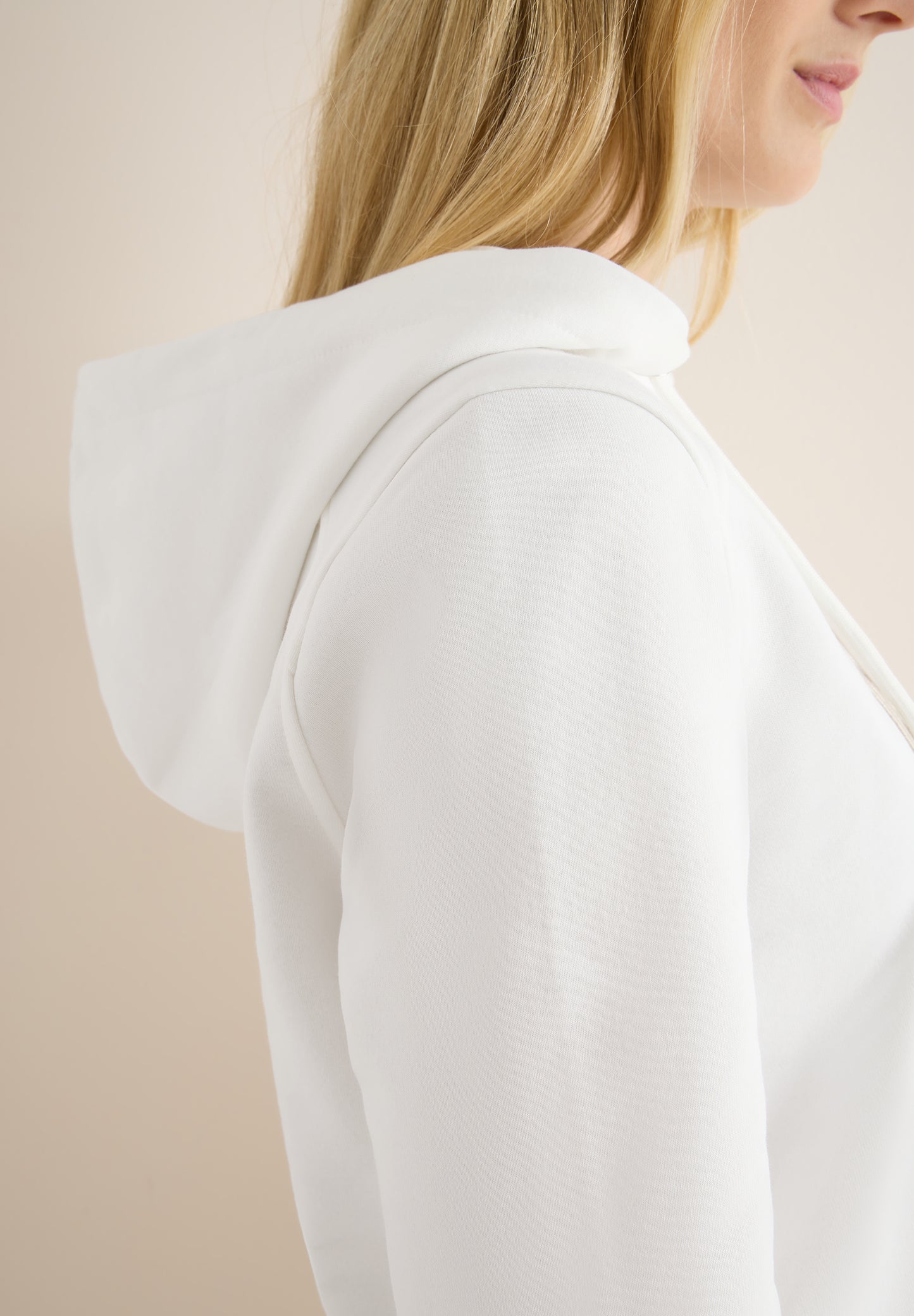 CECIL Hoodie mit Wording - Farbe: vanilla white