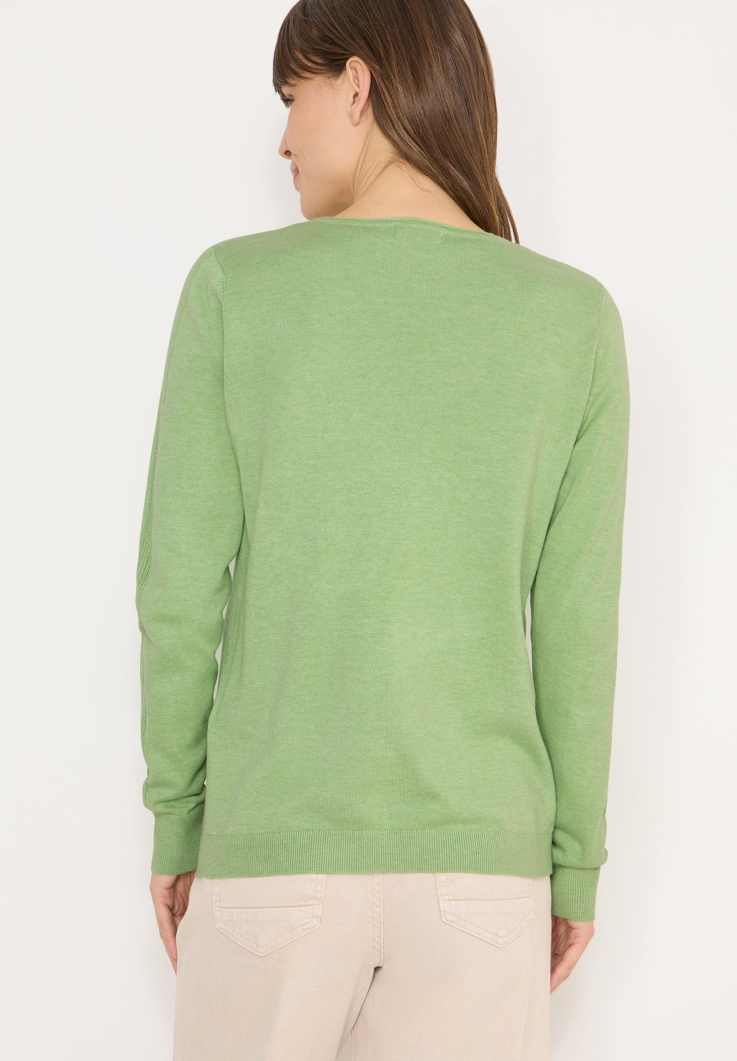 CECIL - Basic Pullover - Farbe: bamboo green melange