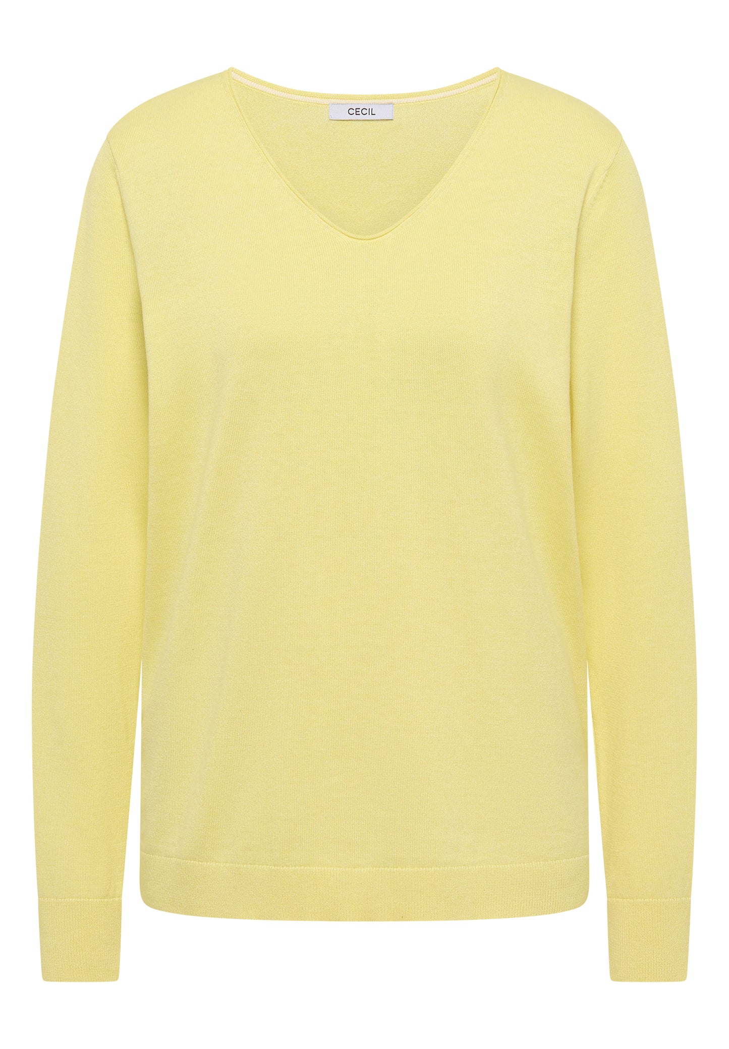 CECIL - Basic Pullover - Farbe: iced yellow melange