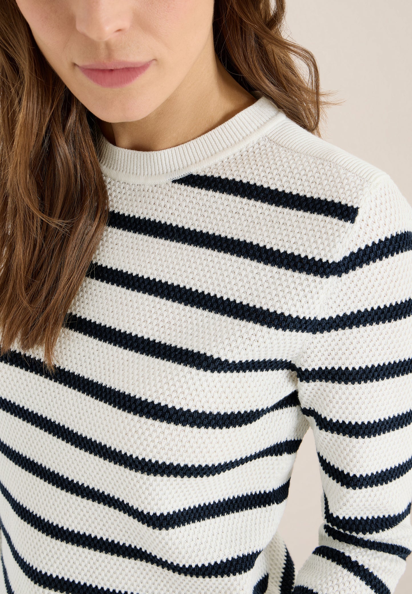 CECIL - Gestreifter Pullover - Farbe: universal blue