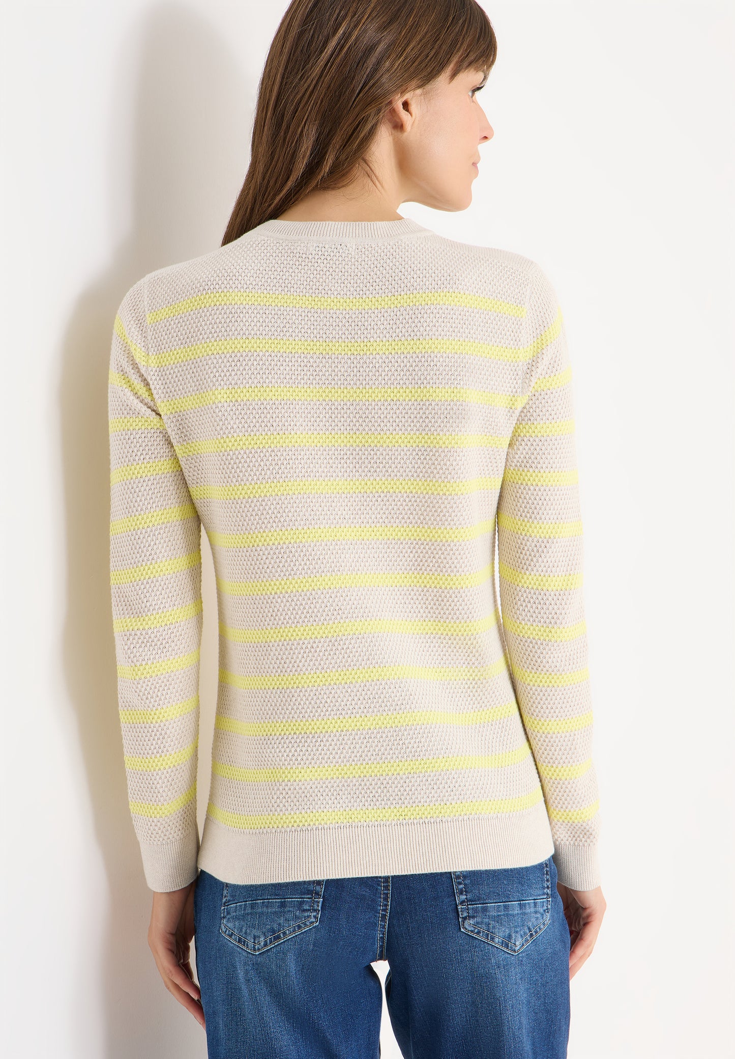 CECIL - Gestreifter Pullover - Farbe: iced yellow