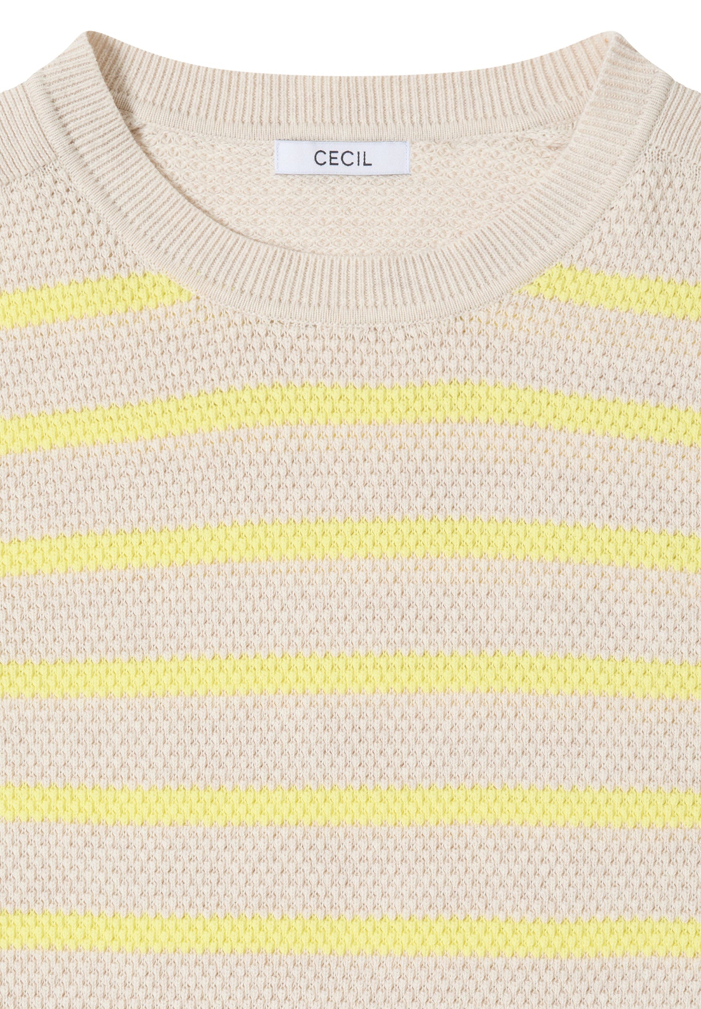 CECIL - Gestreifter Pullover - Farbe: iced yellow