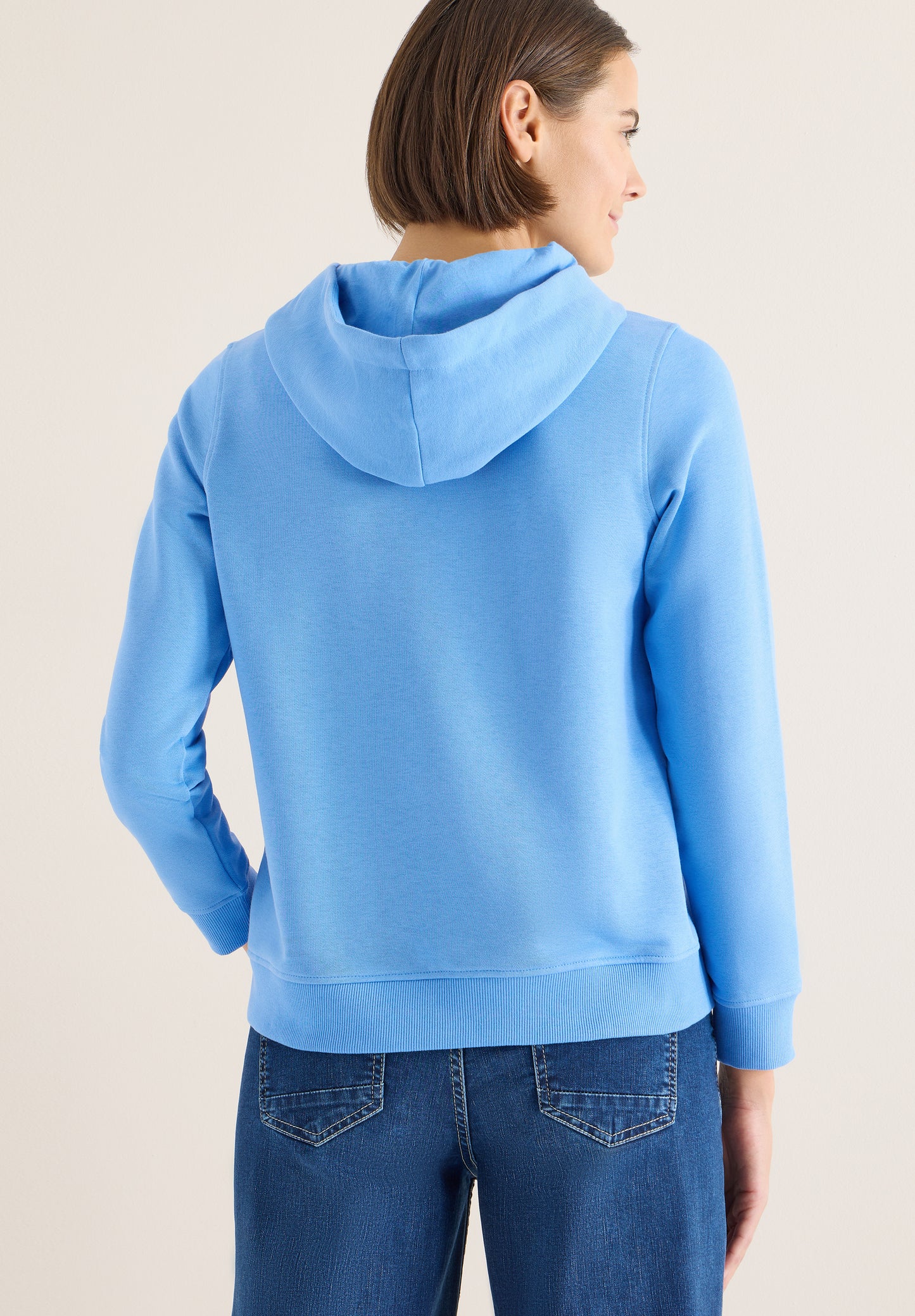 CECIL - Hoodie mit Stickerei - Farbe: fountain blue