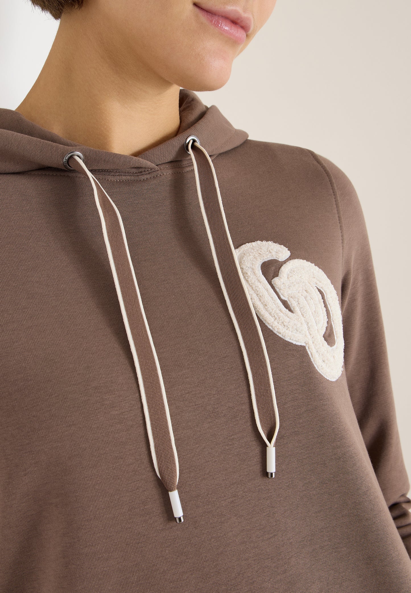 CECIL - Hoodie mit Stickerei - Farbe: urban taupe