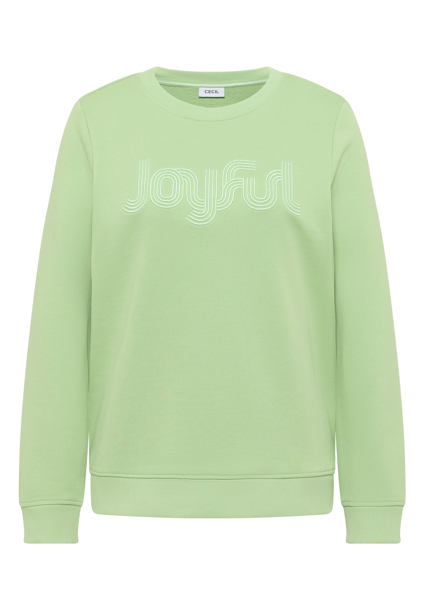 CECIL - Sweatshirt mit Stickerei - Farbe: bamboo green