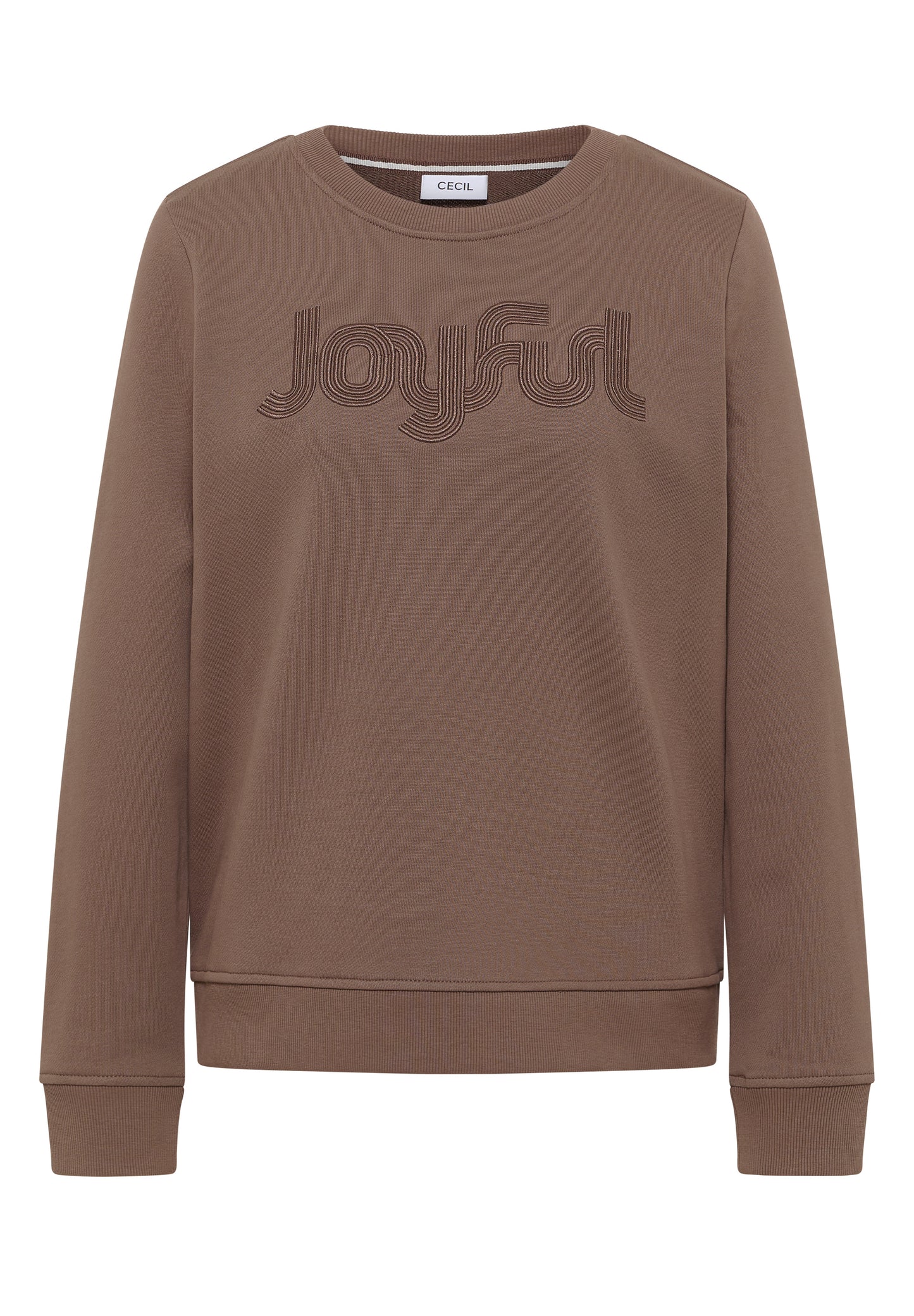 CECIL - Sweatshirt mit Stickerei - Farbe: urban taupe