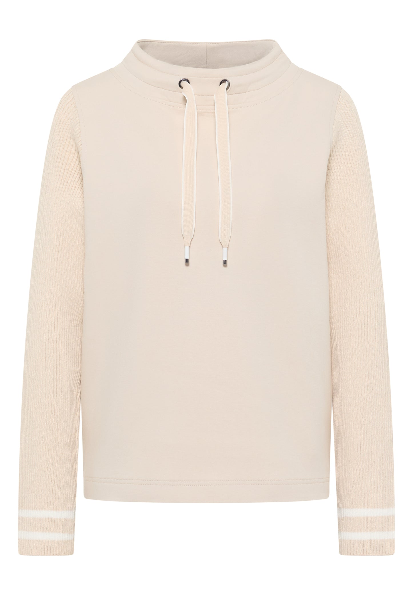 CECIL - Sweatshirt mit Strick - Farbe: pearl beige