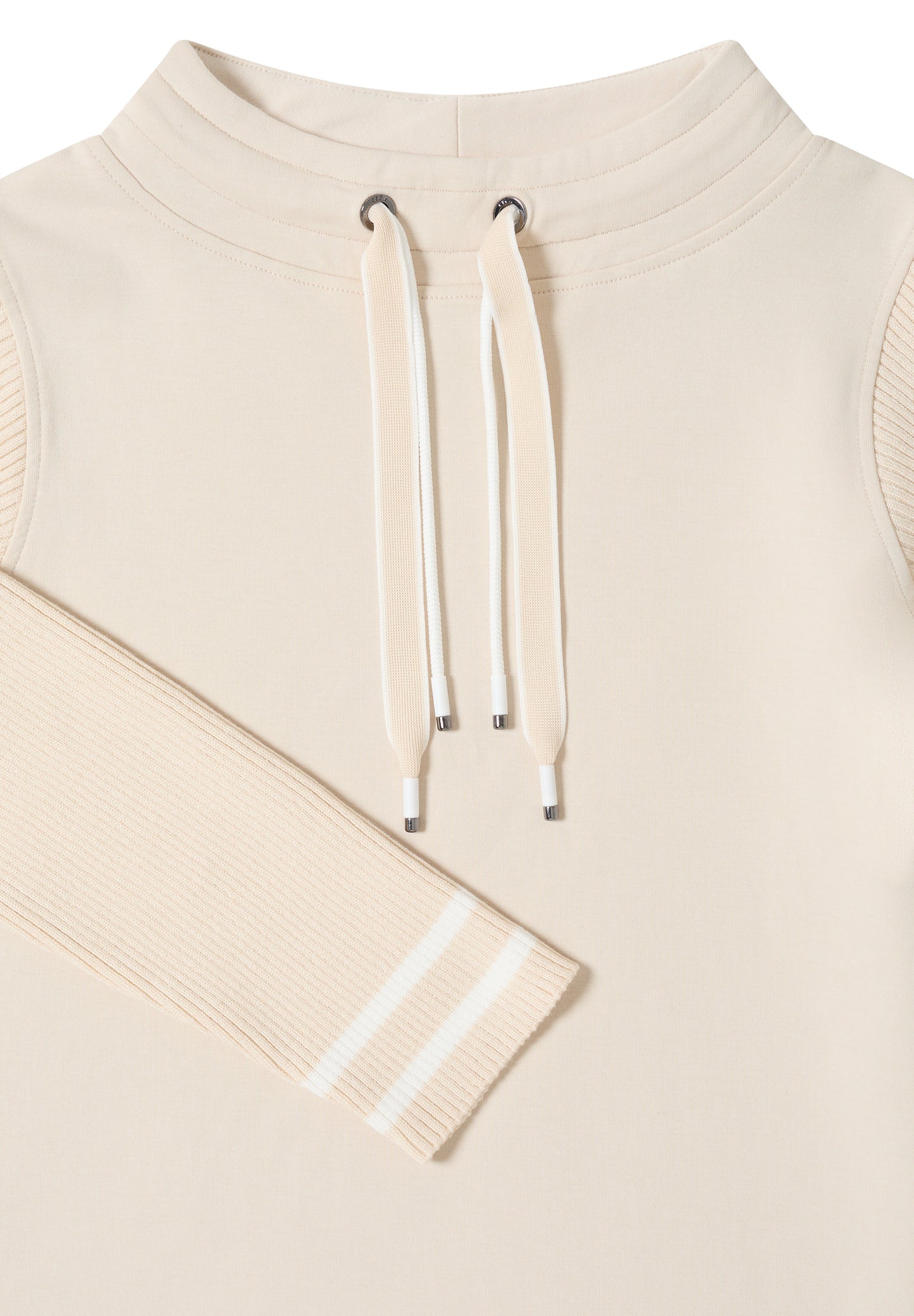CECIL - Sweatshirt mit Strick - Farbe: pearl beige