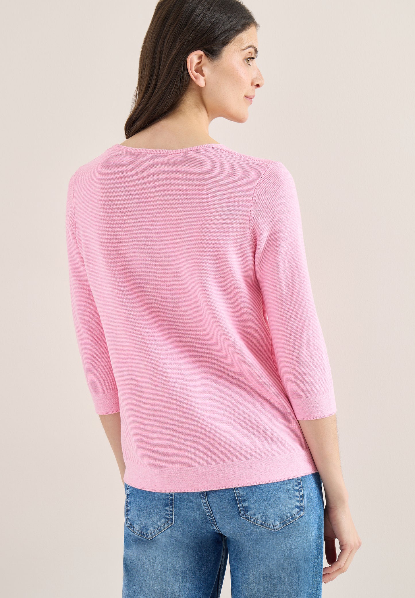 CECIL - 3/4-Arm Pullover mit Struktur - Farbe: flamingo rose