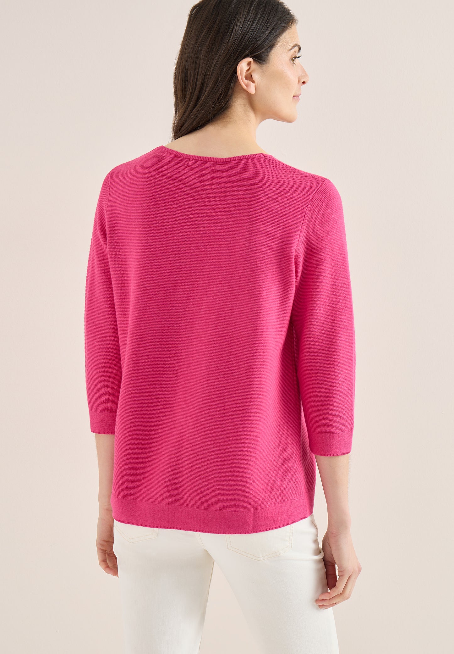 CECIL - 3/4-Arm Pullover mit Struktur - Farbe: beetroot pink