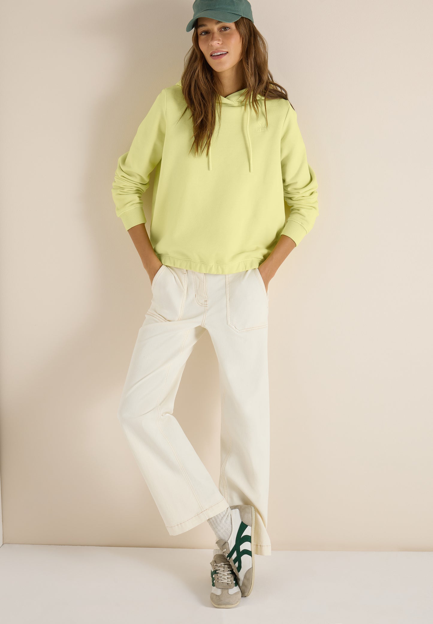 CECIL - Hoodie mit Stickerei - Farbe: Gelb