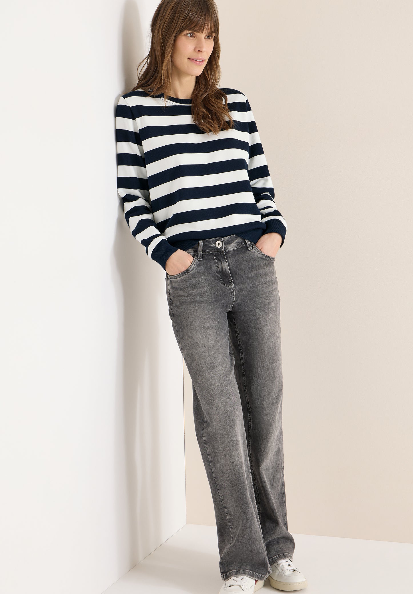 CECIL - Gestreiftes Sweatshirt - Farbe: universal blue