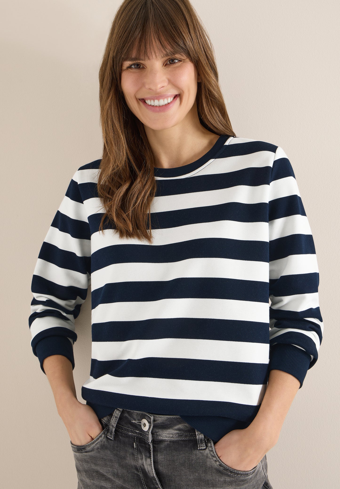 CECIL - Gestreiftes Sweatshirt - Farbe: universal blue