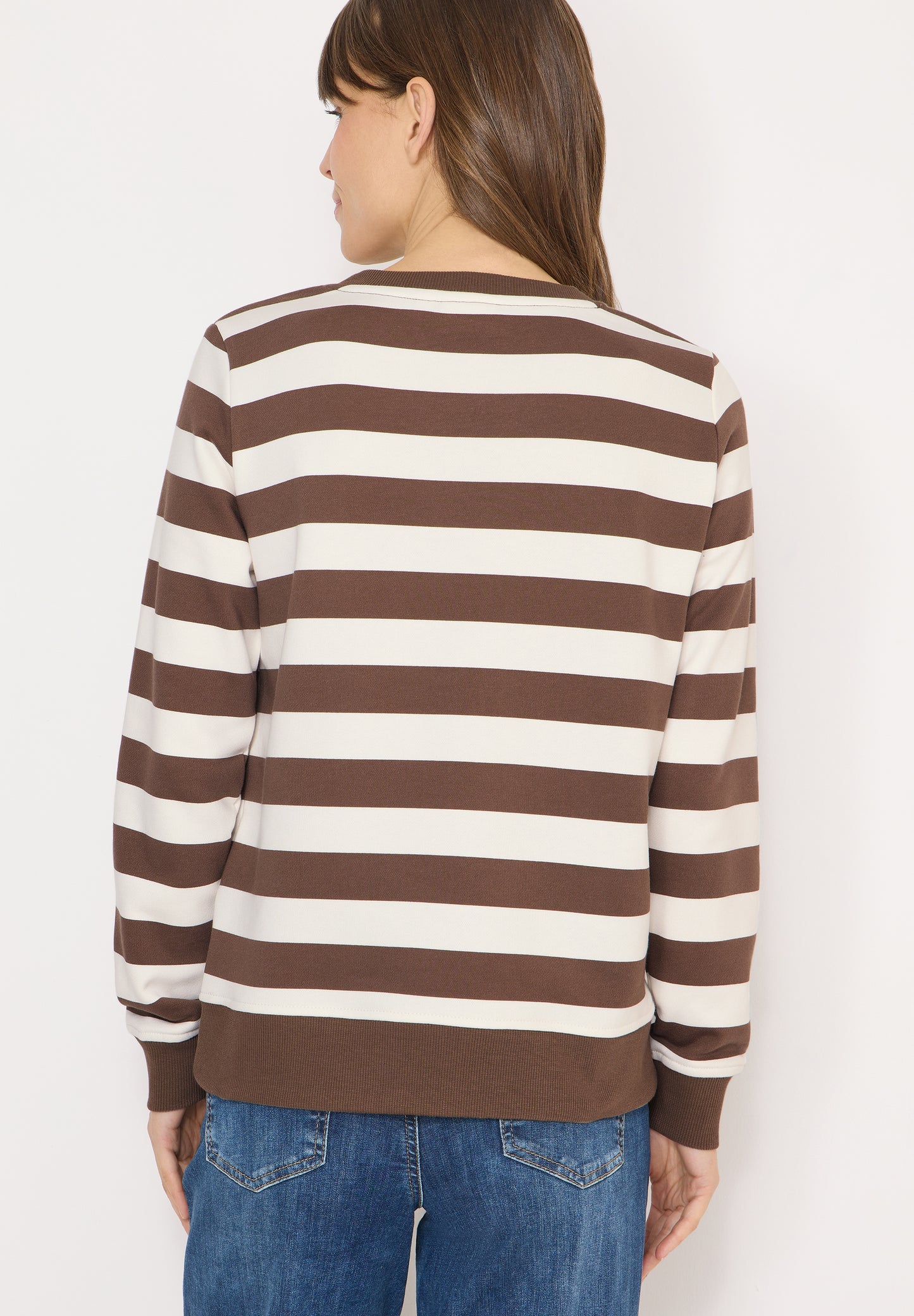 CECIL - Gestreiftes Sweatshirt - Farbe: urban taupe