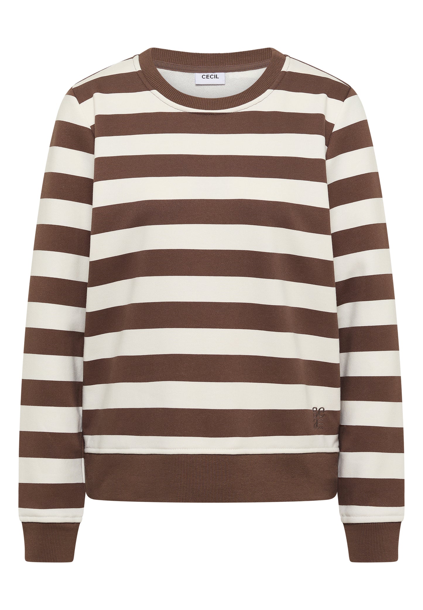 CECIL - Gestreiftes Sweatshirt - Farbe: urban taupe