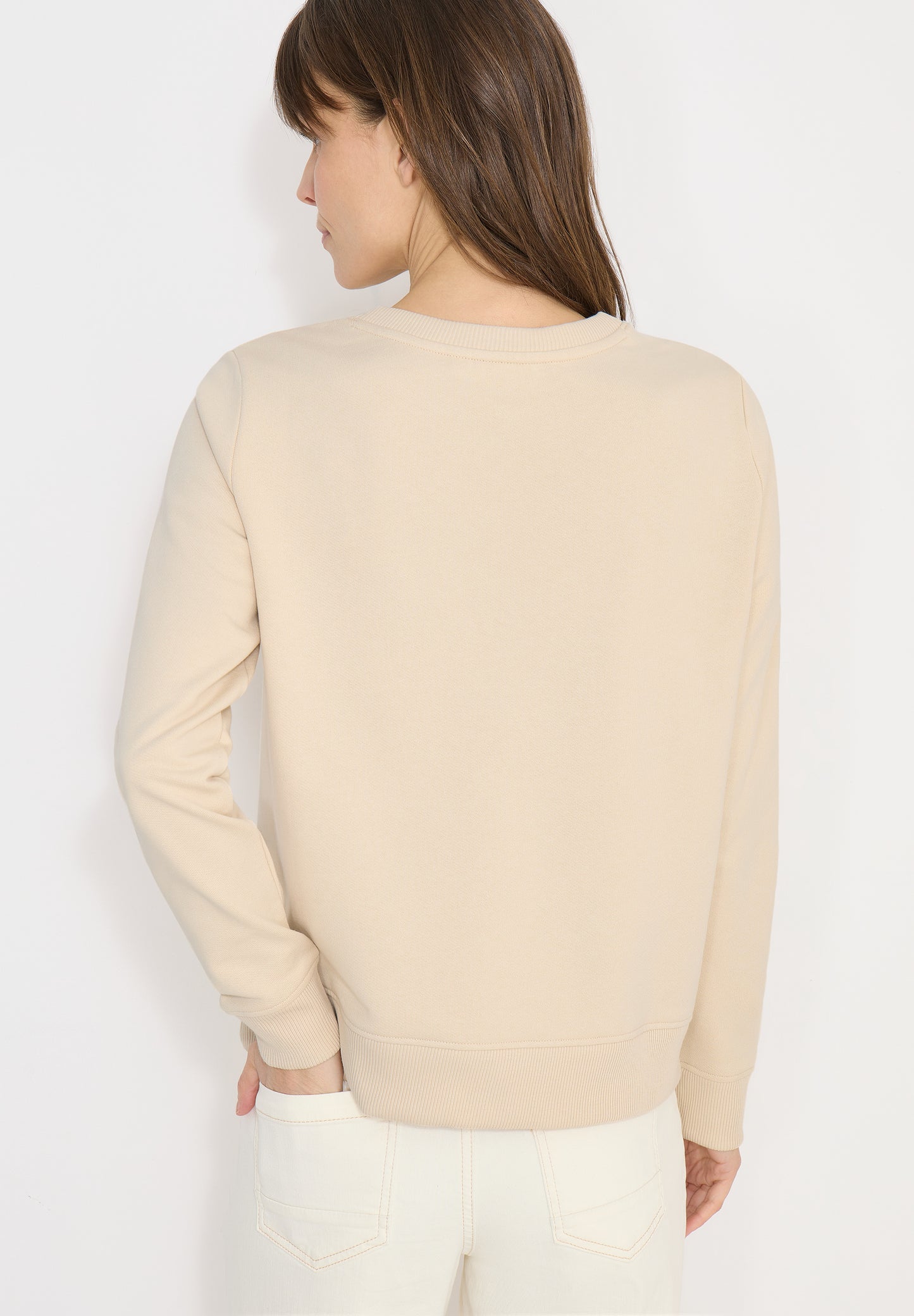 CECIL - Embroidery Sweatshirt - Farbe: pearl beige