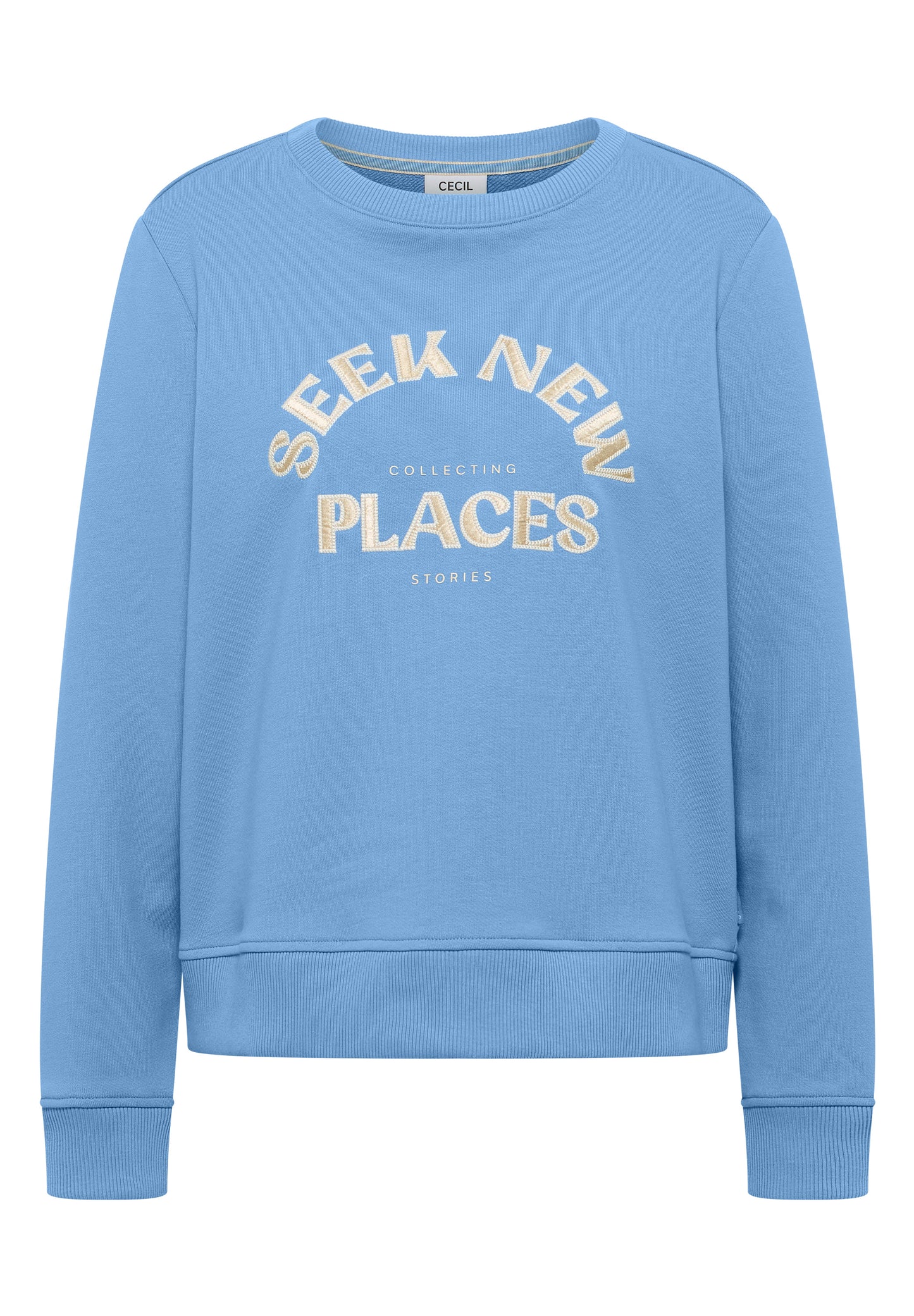 CECIL - Embroidery Sweatshirt - Farbe: cloud blue