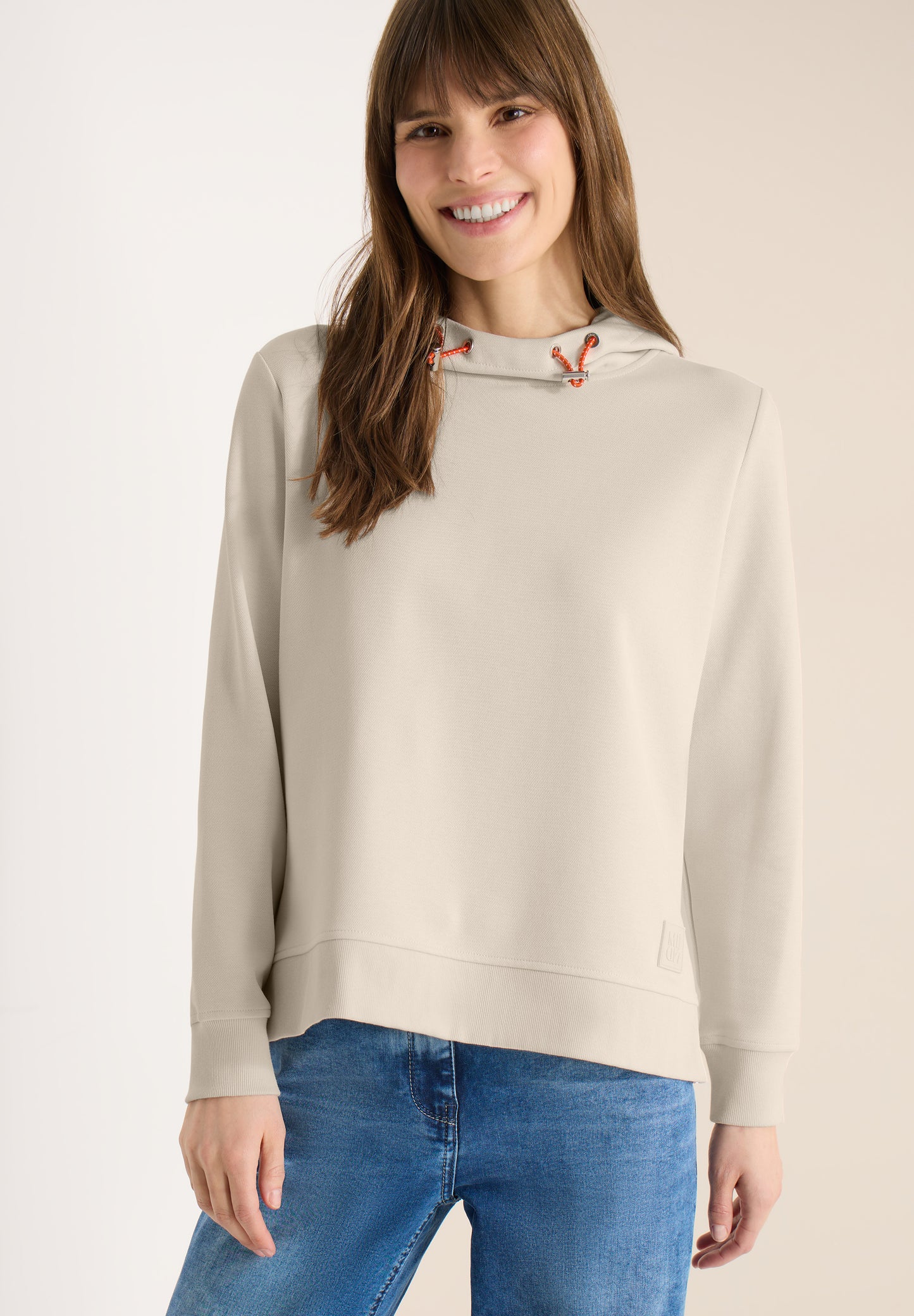 CECIL - Sweatshirt Hoodie - Farbe: pearl beige